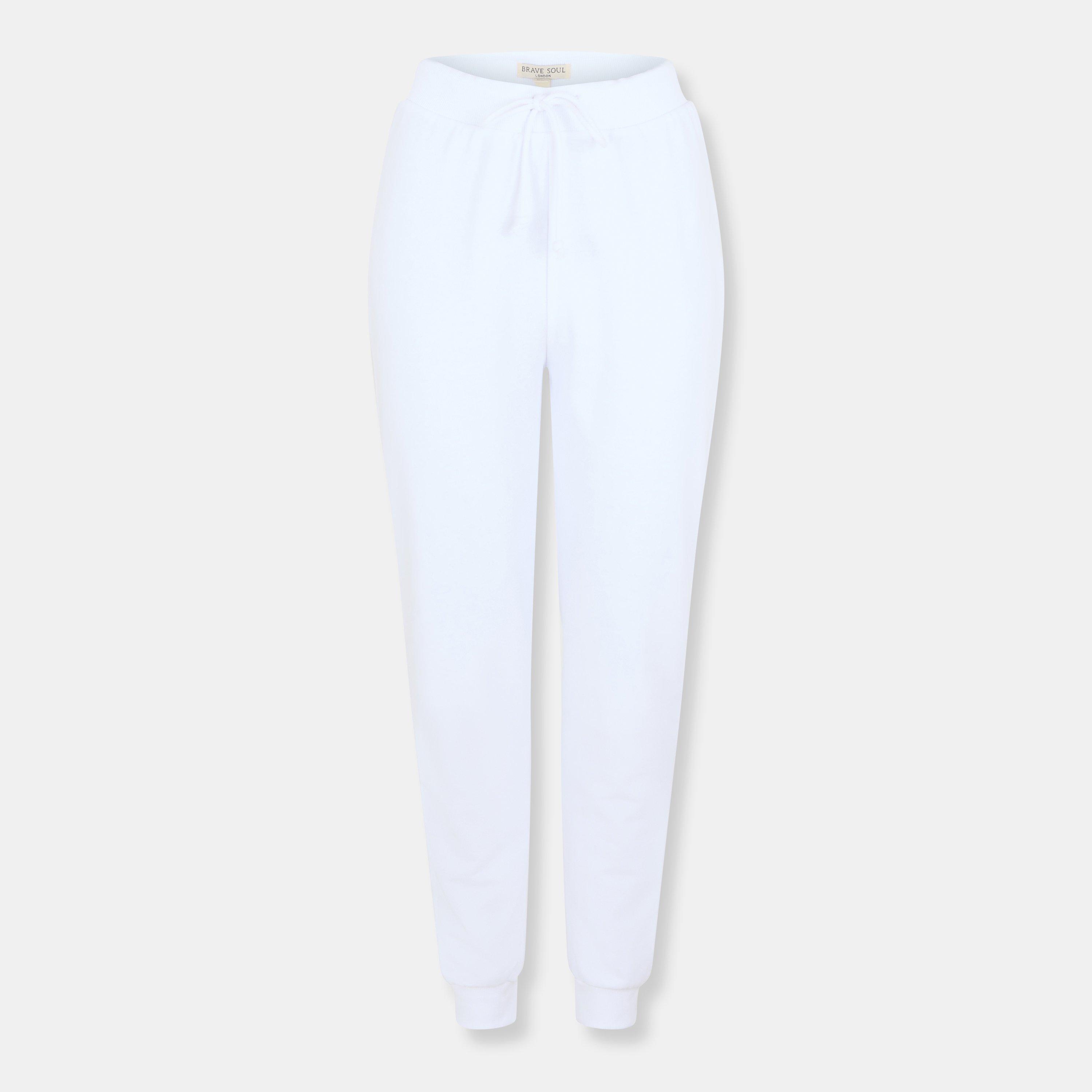 Brave Soul Women's Wiomens Skinny Leg Jogging Bottoms White - 8 (XS)