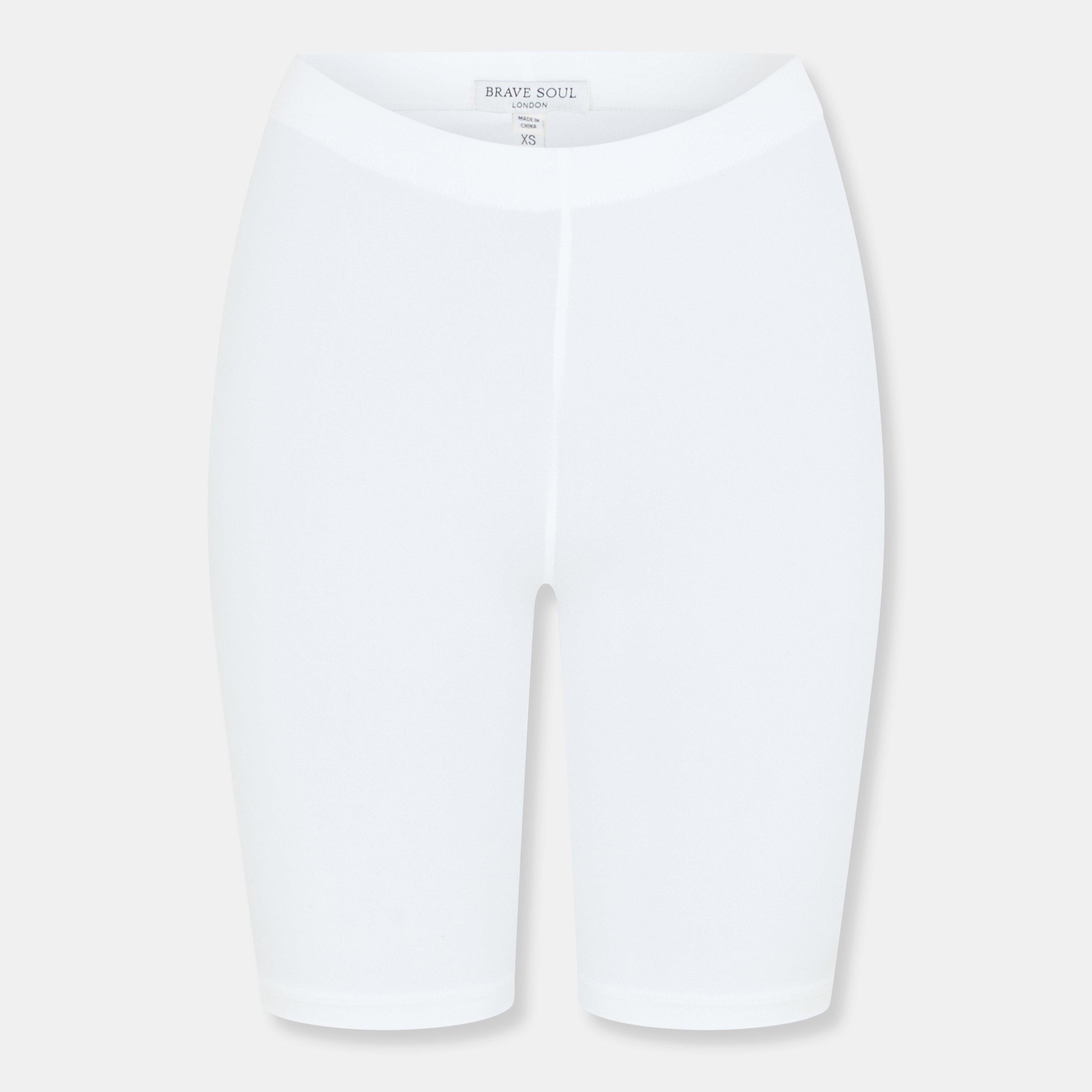 White - Brave Soul - White White Cycling Shorts - 1