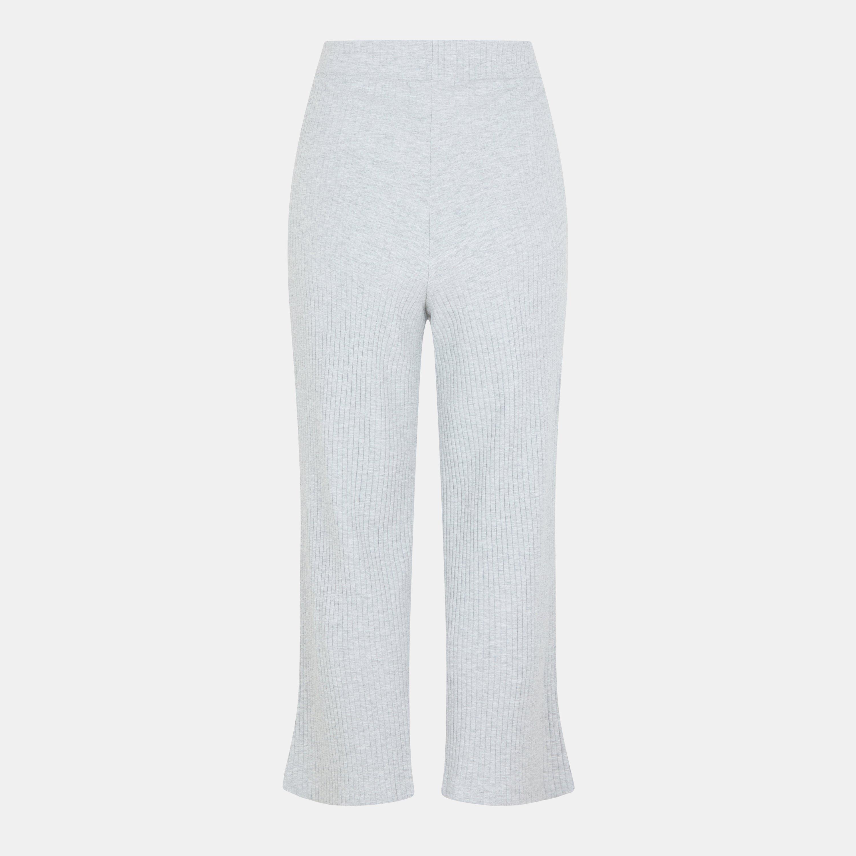 Grey Marl - Brave Soul - Rib Trousers with Tie Belt - 2
