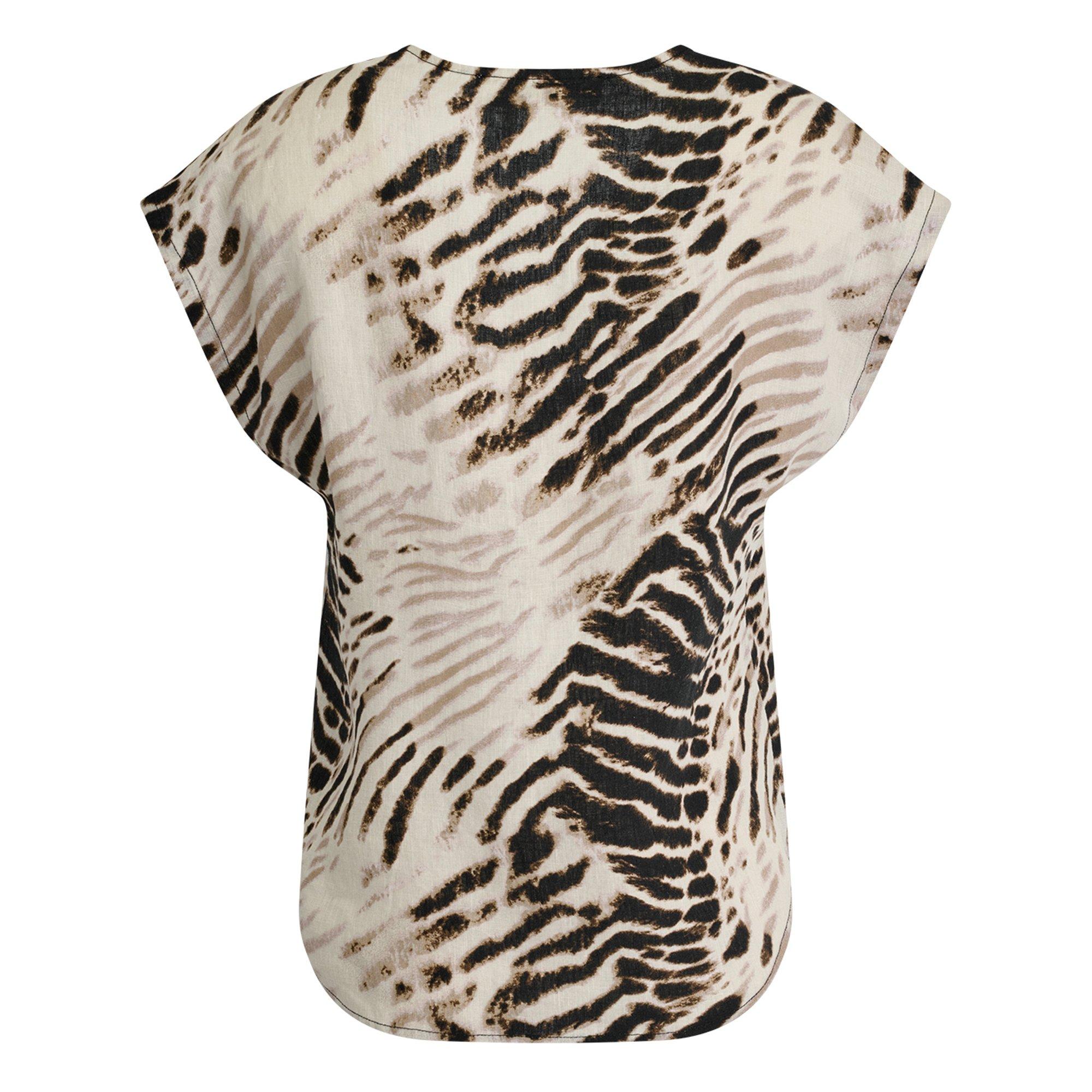 Brushed Sandbed - DKNY - Women's Short Sleeve Blouse - 2