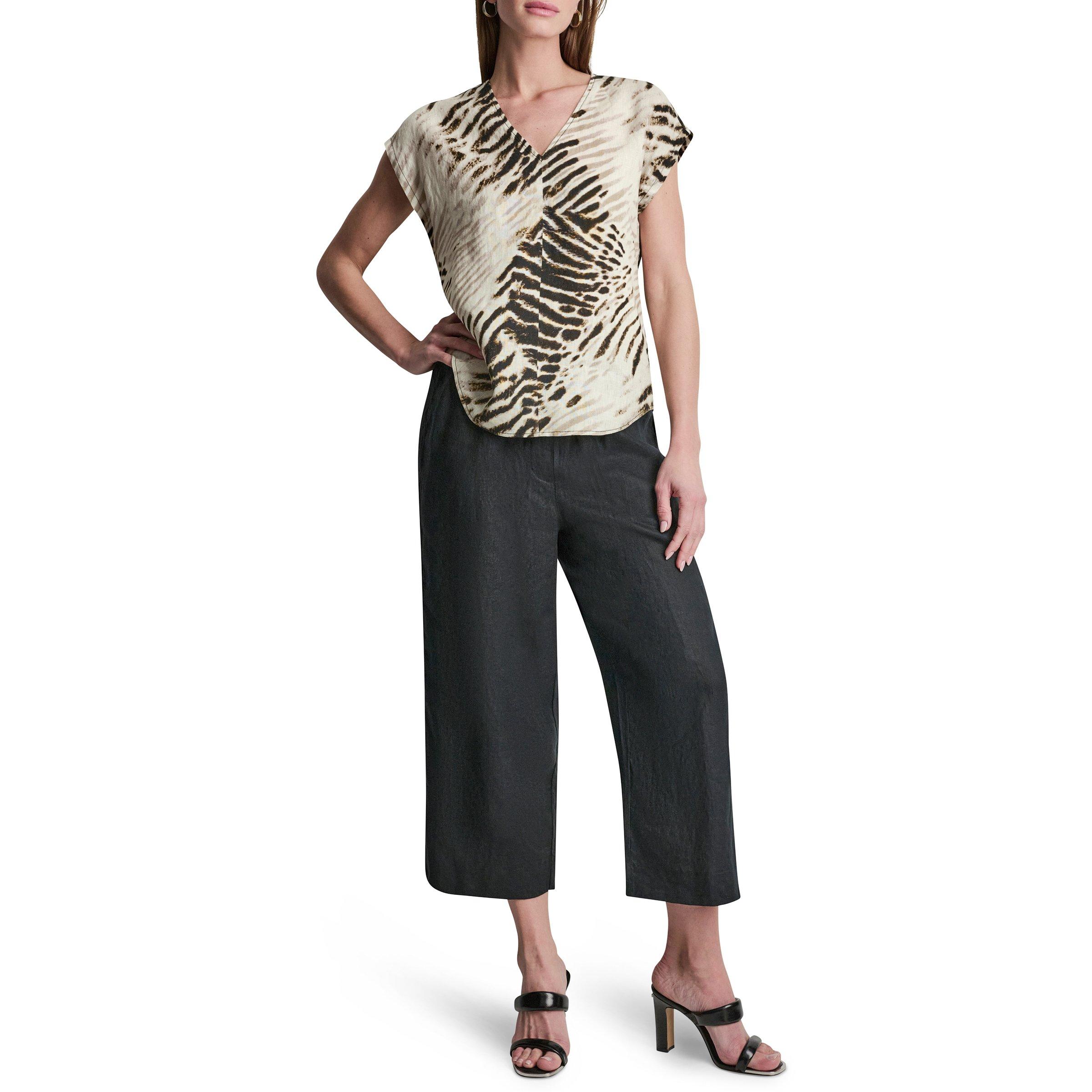 Brushed Sandbed - DKNY - Women's Short Sleeve Blouse - 7