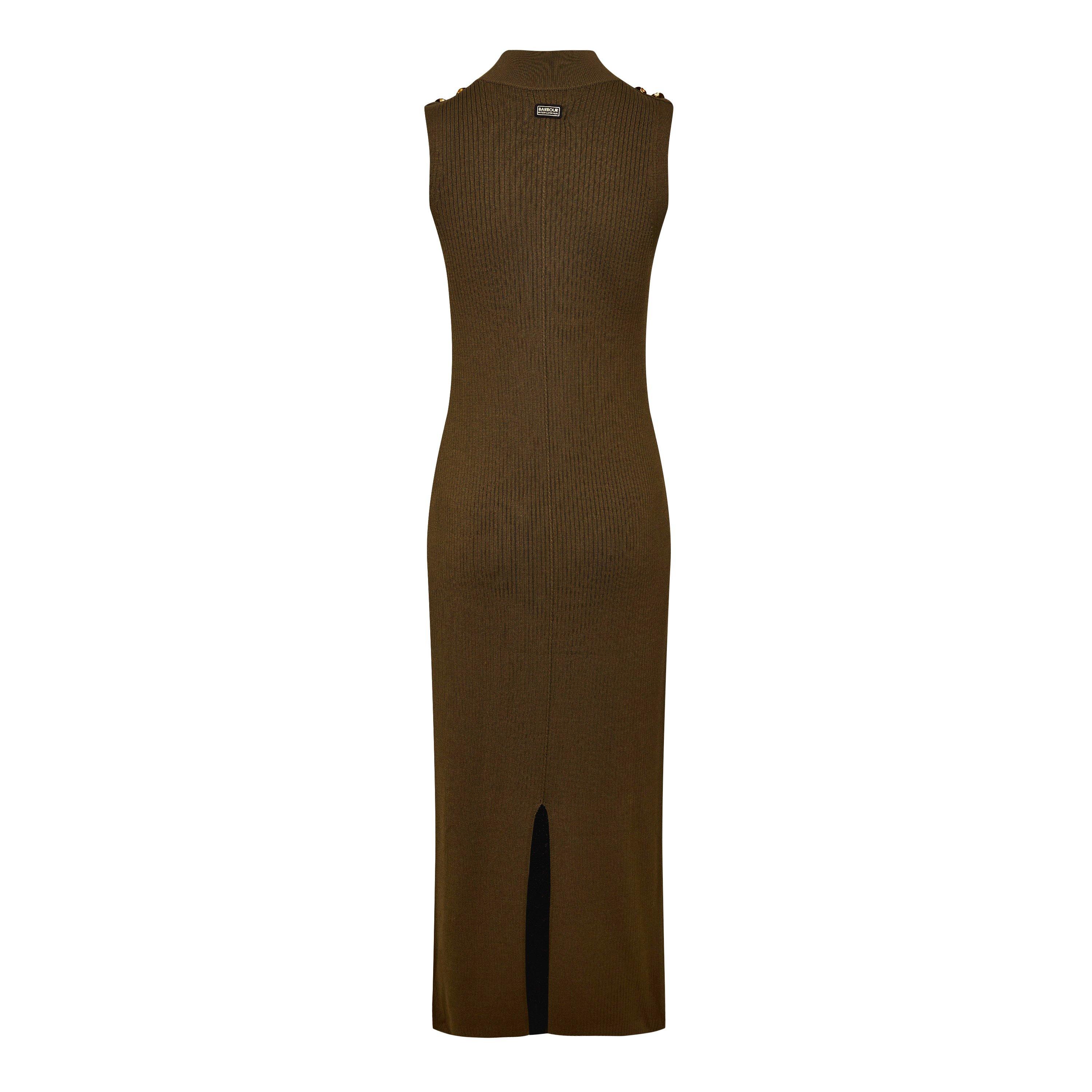 Empire Green - Barbour International - Milla Knitted Midi Dress - 6
