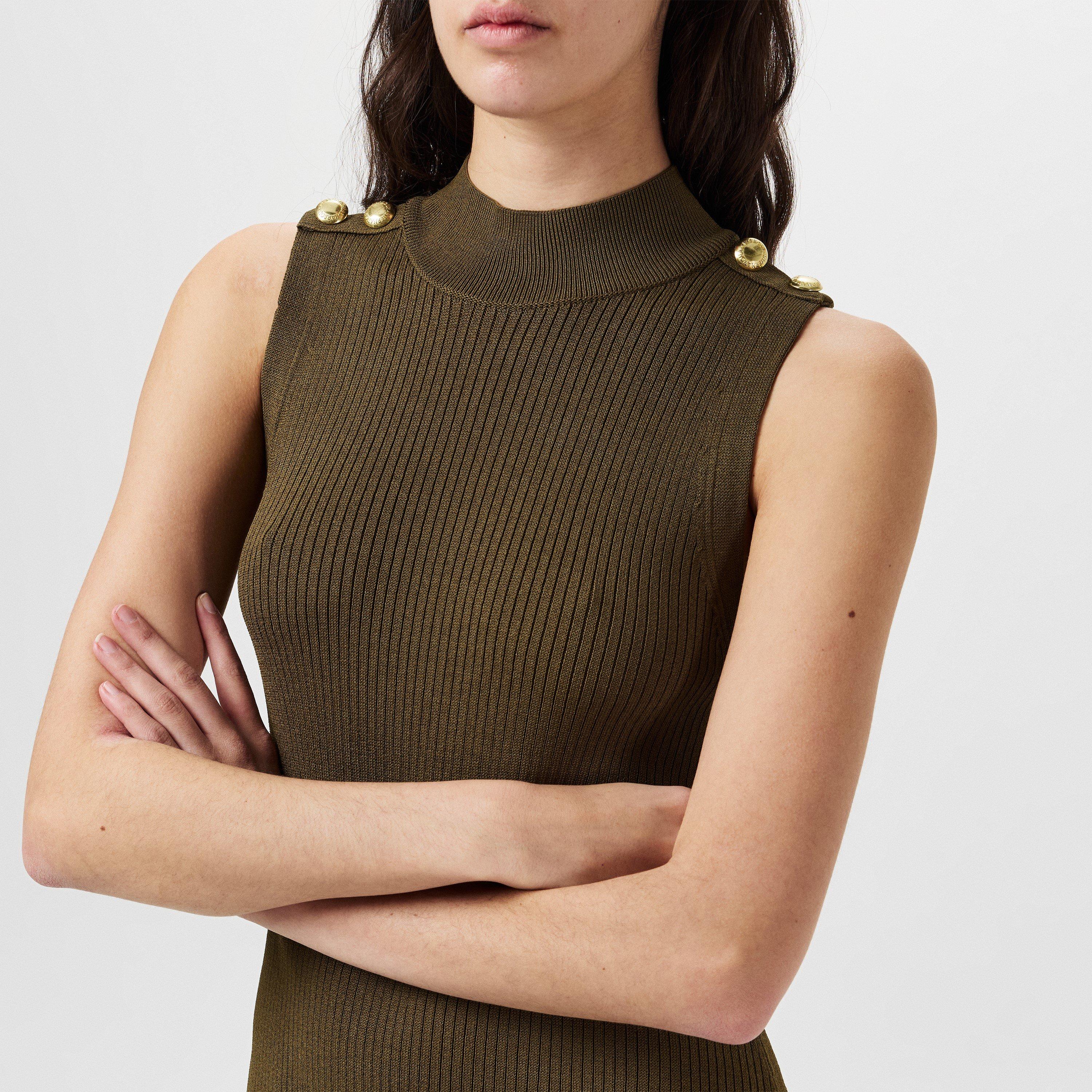 Empire Green - Barbour International - Milla Knitted Midi Dress - 4