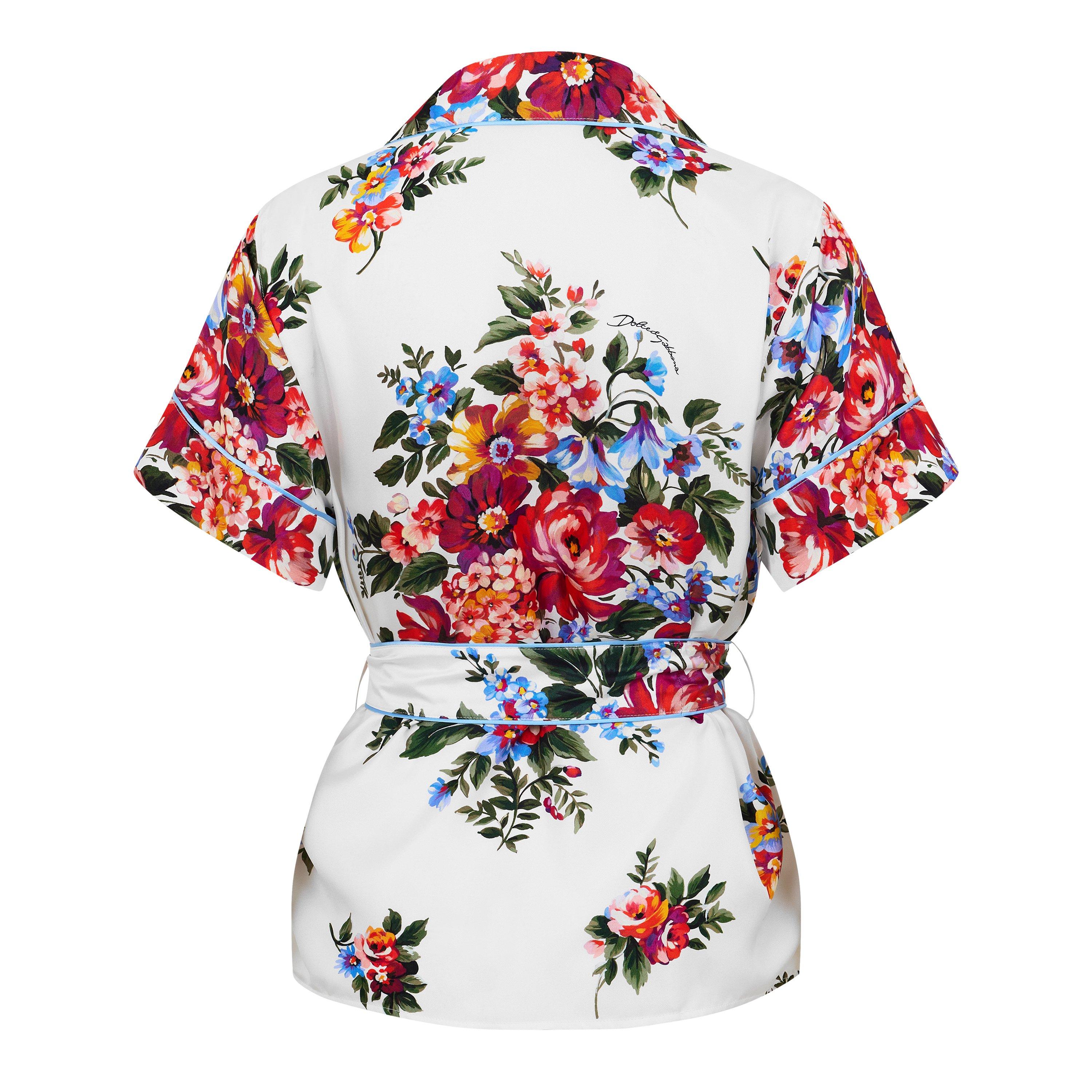 Fiori Bianco - Dolce and Gabbana - DG Floral Wrp Blouse Ld61 - 2