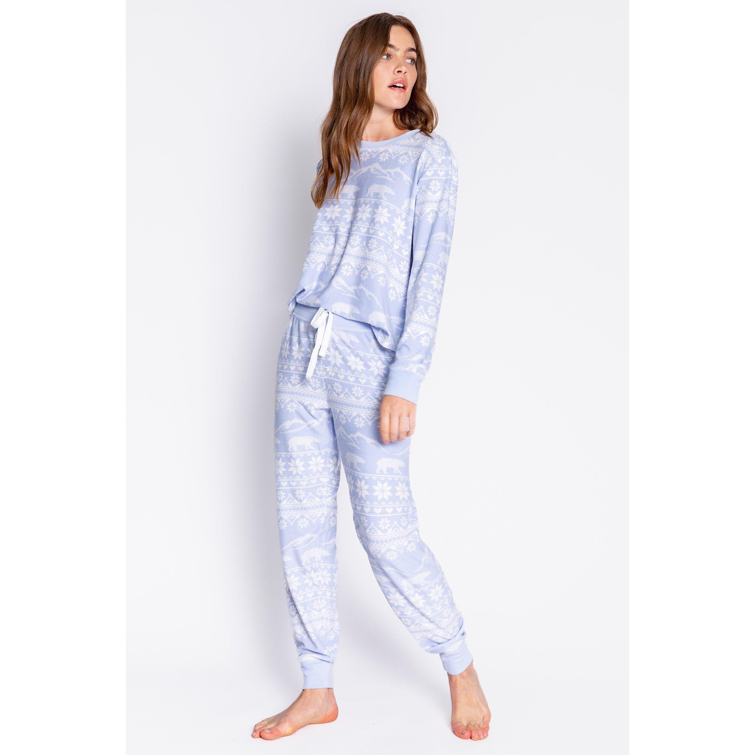 Hellblau - PJ Salvage - Salvage Snowflake Cuffed Pant - 4