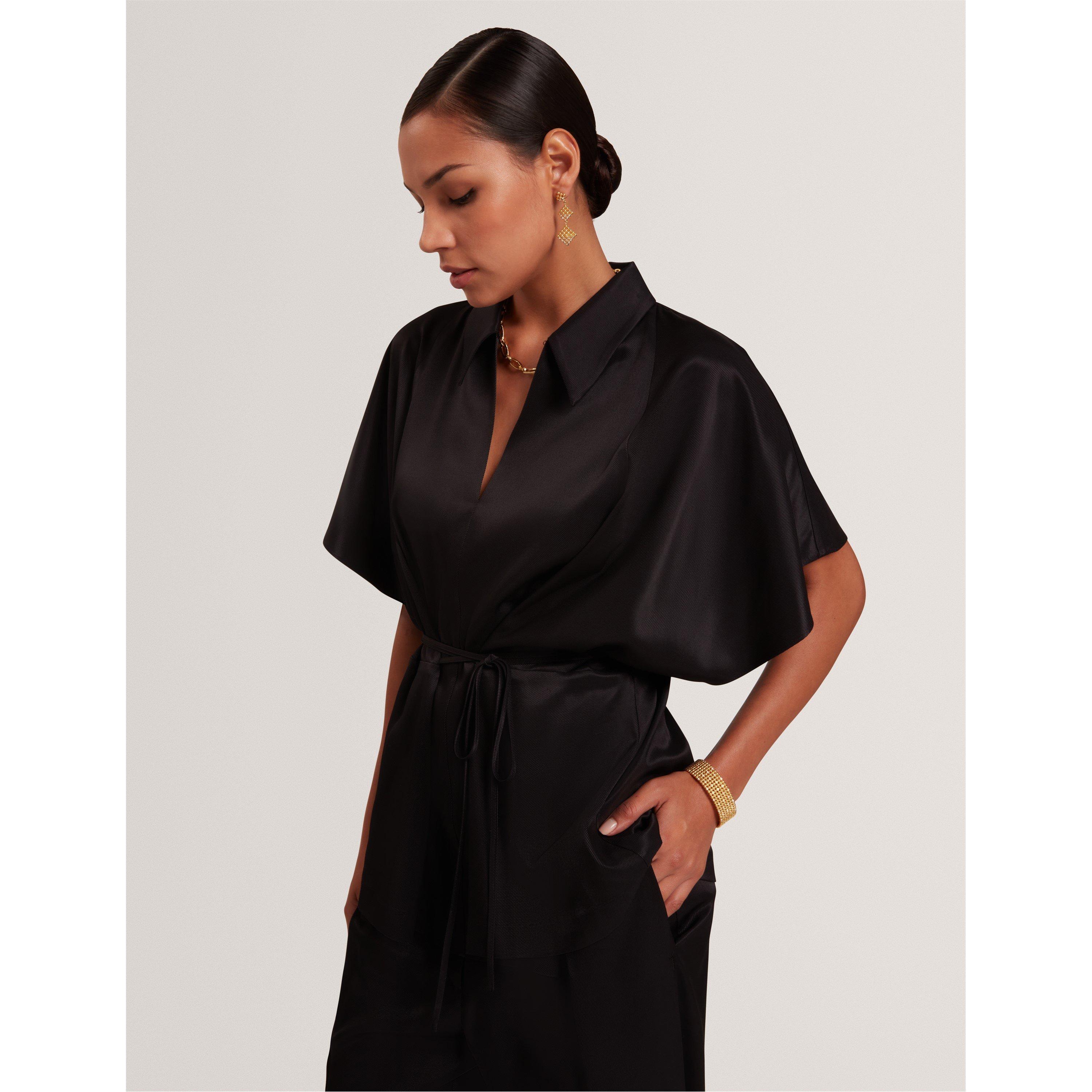 Black - Ted Baker - Ted SS Plain Shirt Ld61 - 2