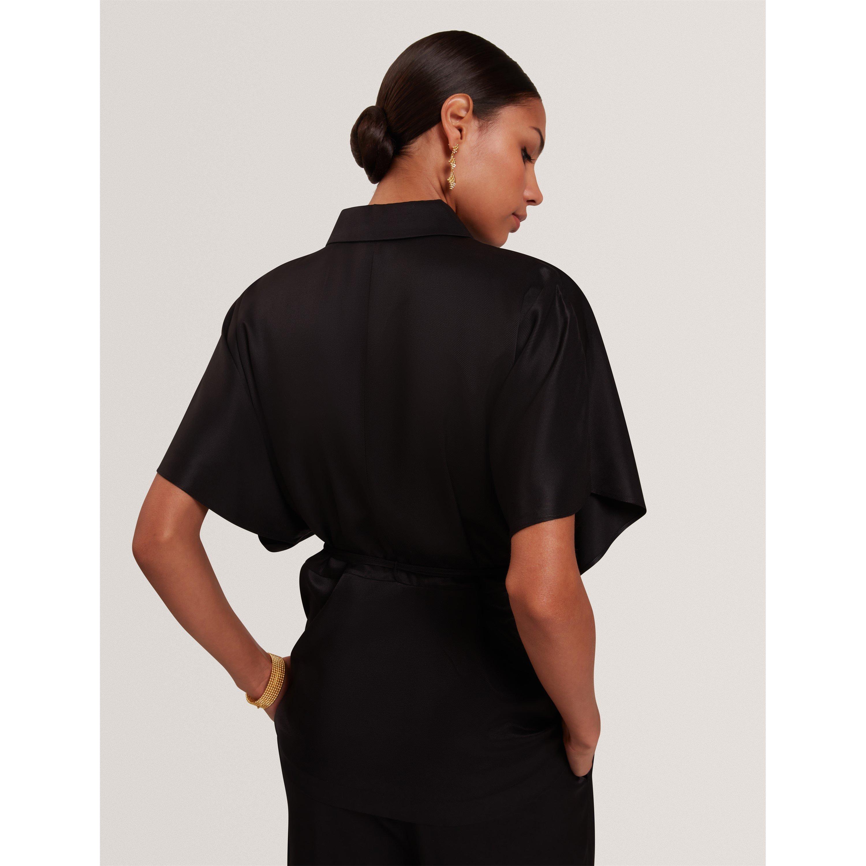 Black - Ted Baker - Ted SS Plain Shirt Ld61 - 3