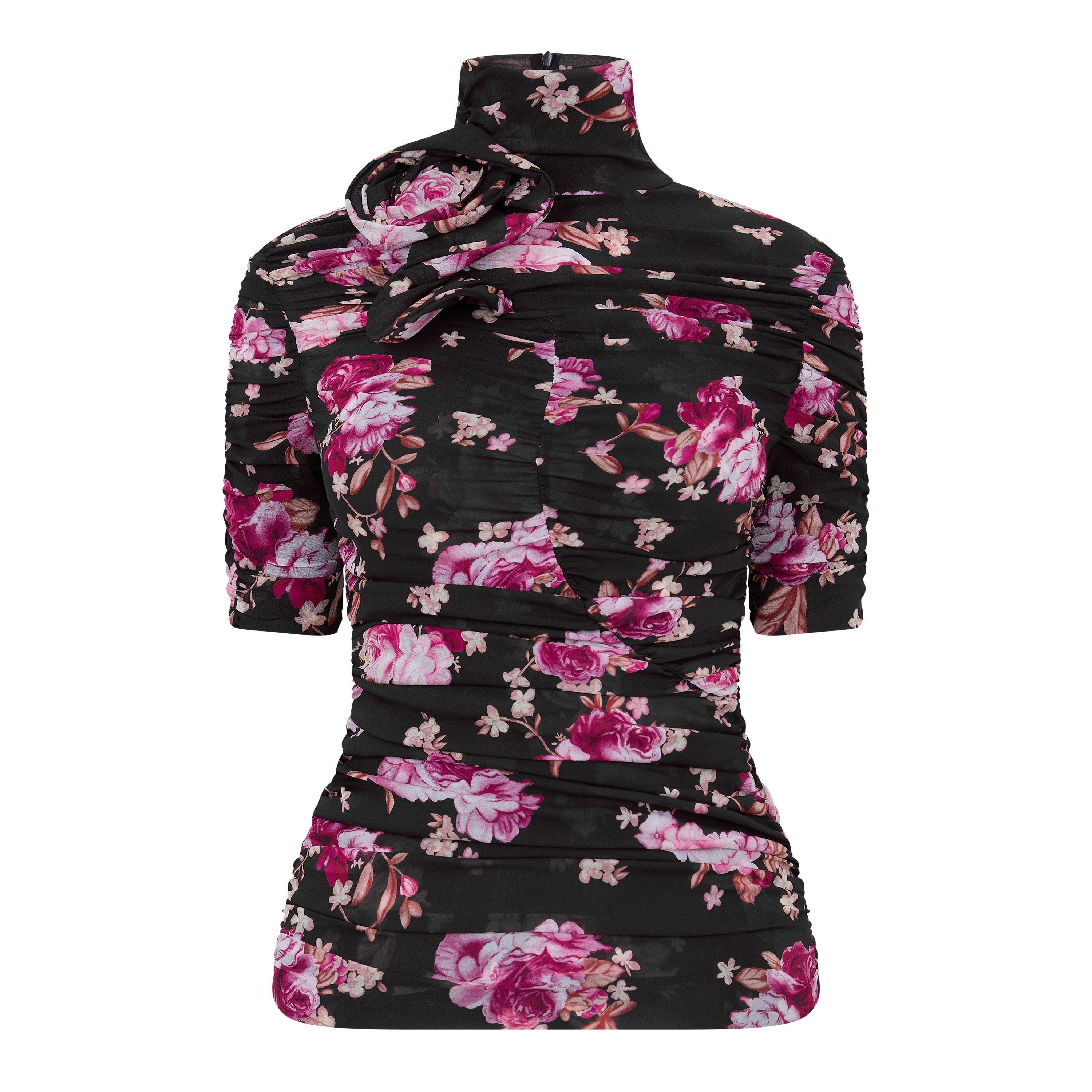 Magda Butrym Women's Short Sleeve Blouse - Brown - Size 10 (S)