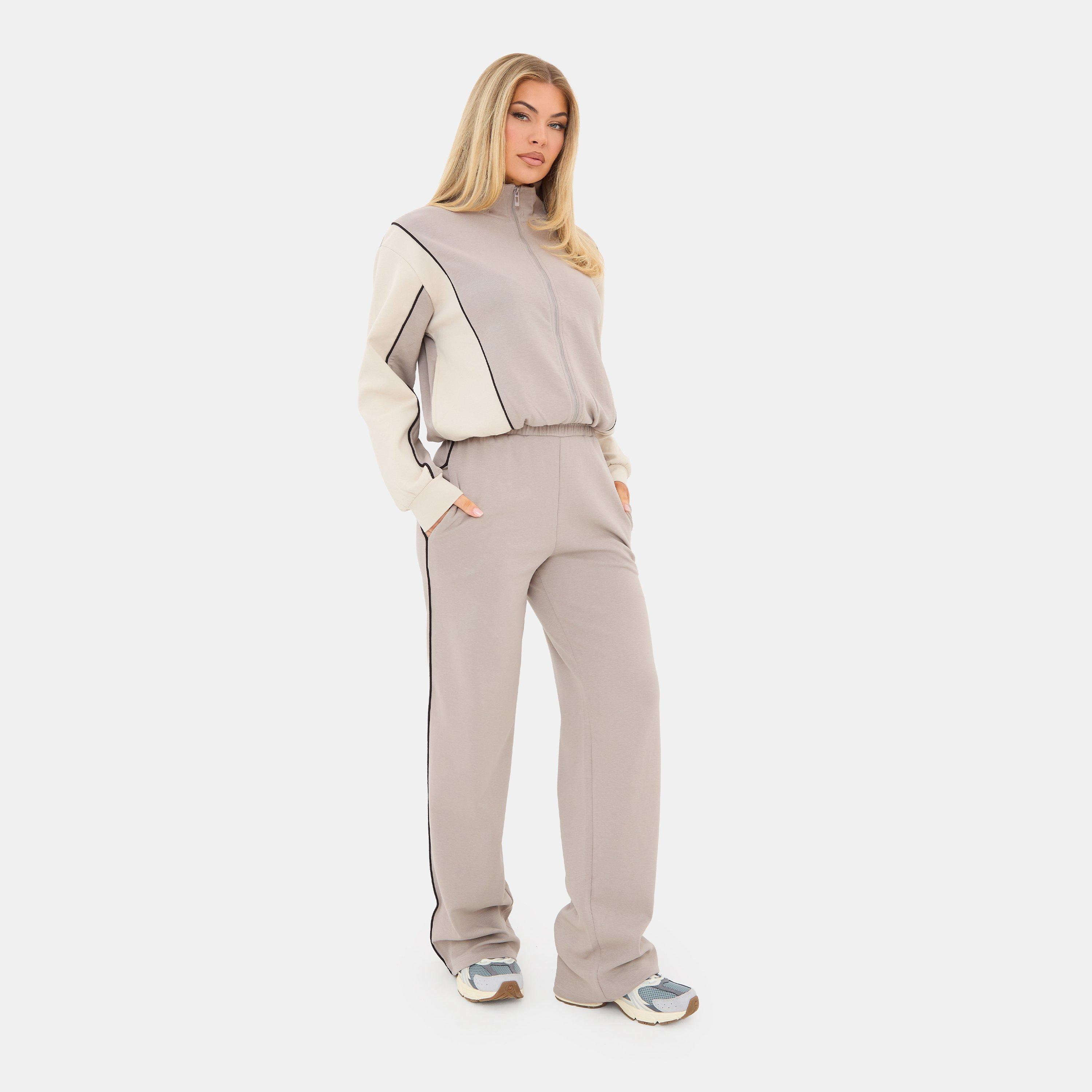 Taupe - I Saw It First - Contrast Panel Jogger - 1