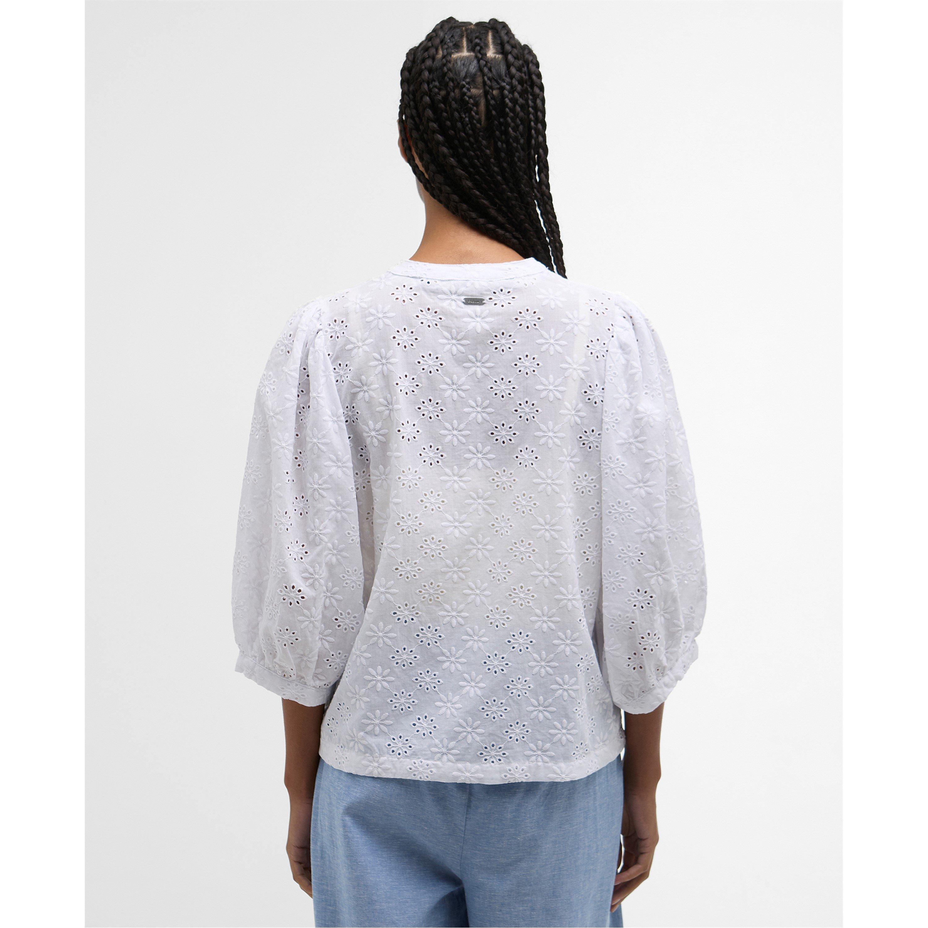 White - Barbour - Women's Short Sleeve Blouse - 3