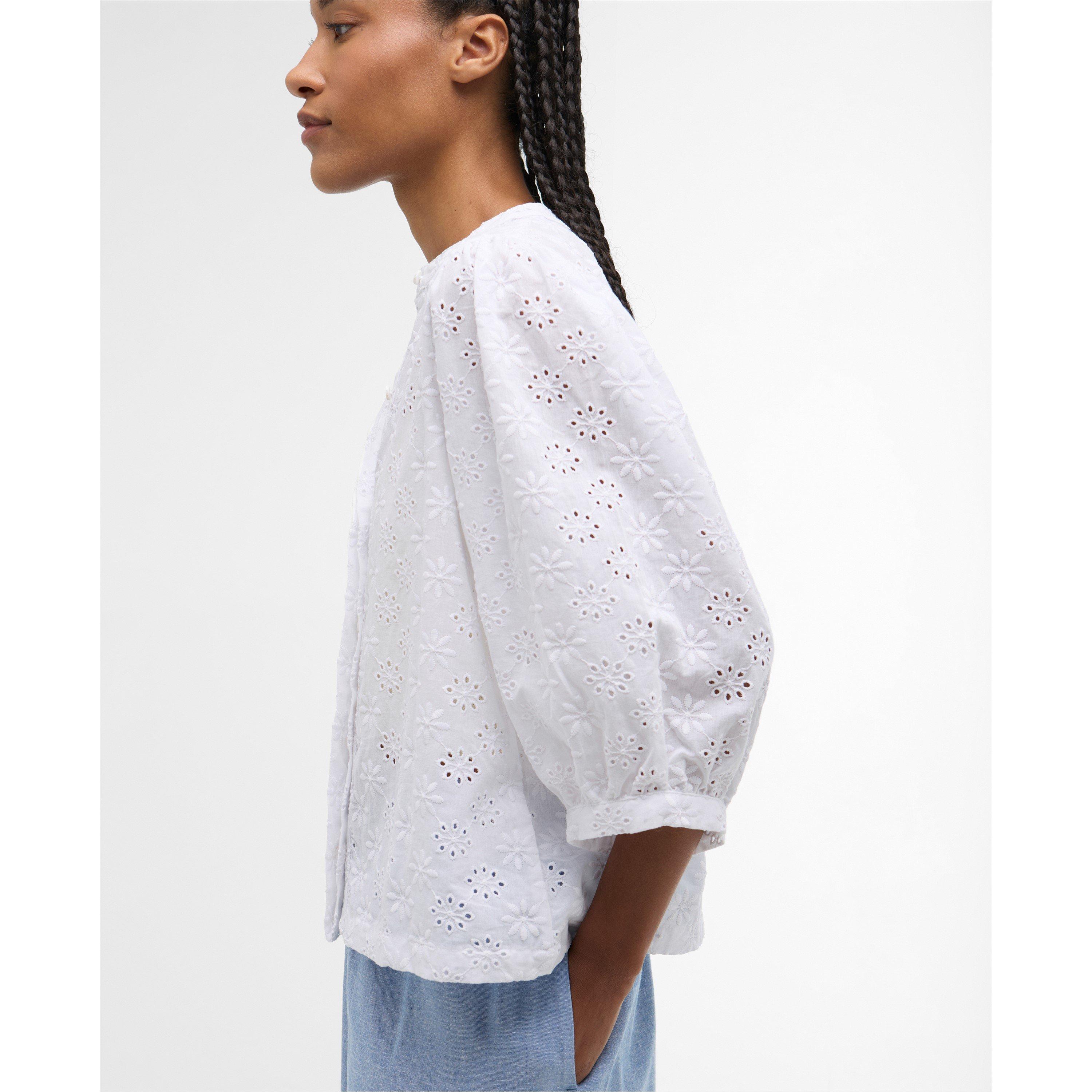 White - Barbour - Women's Short Sleeve Blouse - 4