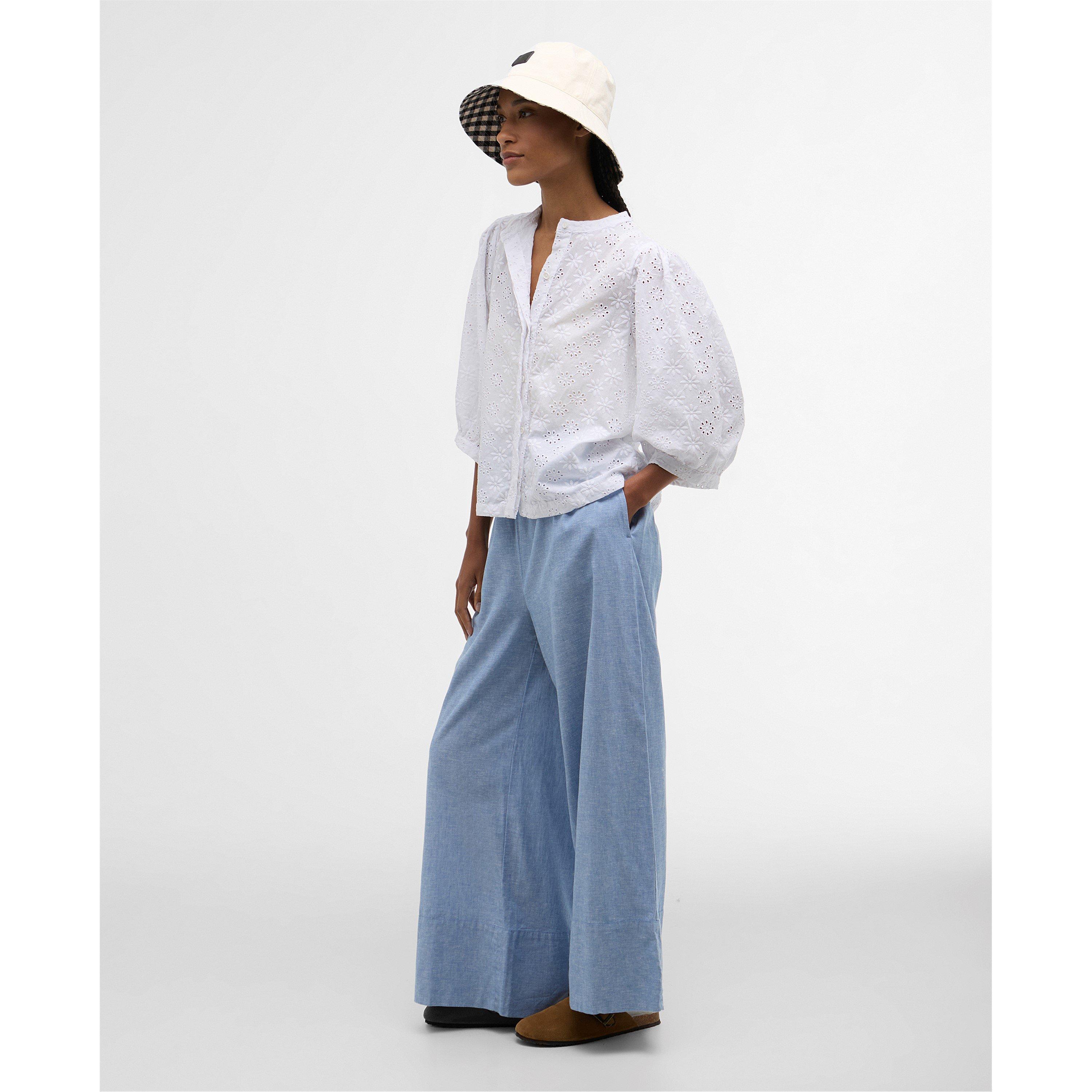 White - Barbour - Women's Short Sleeve Blouse - 6