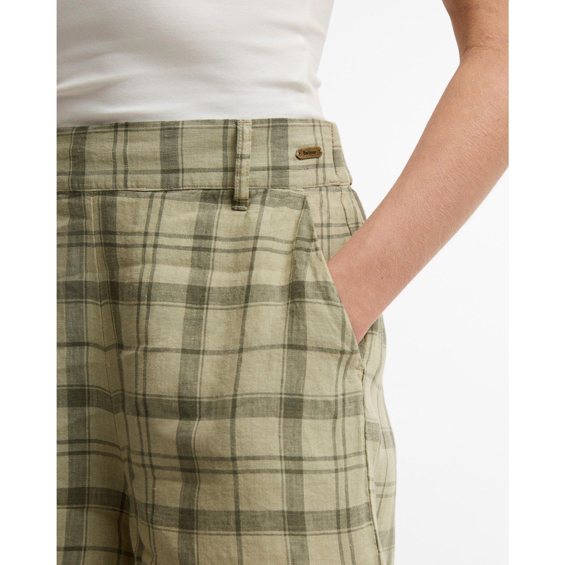 Sage Tartan - Barbour - Women's Tailored Shorts - 4