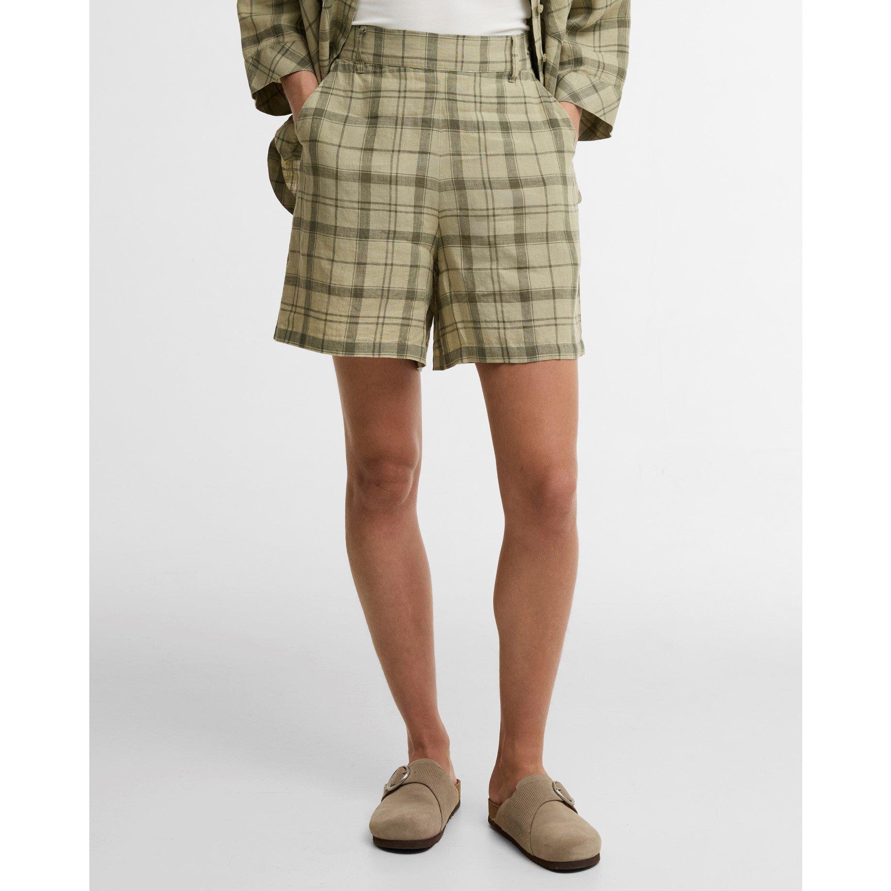 Sage Tartan - Barbour - Women's Tailored Shorts - 5