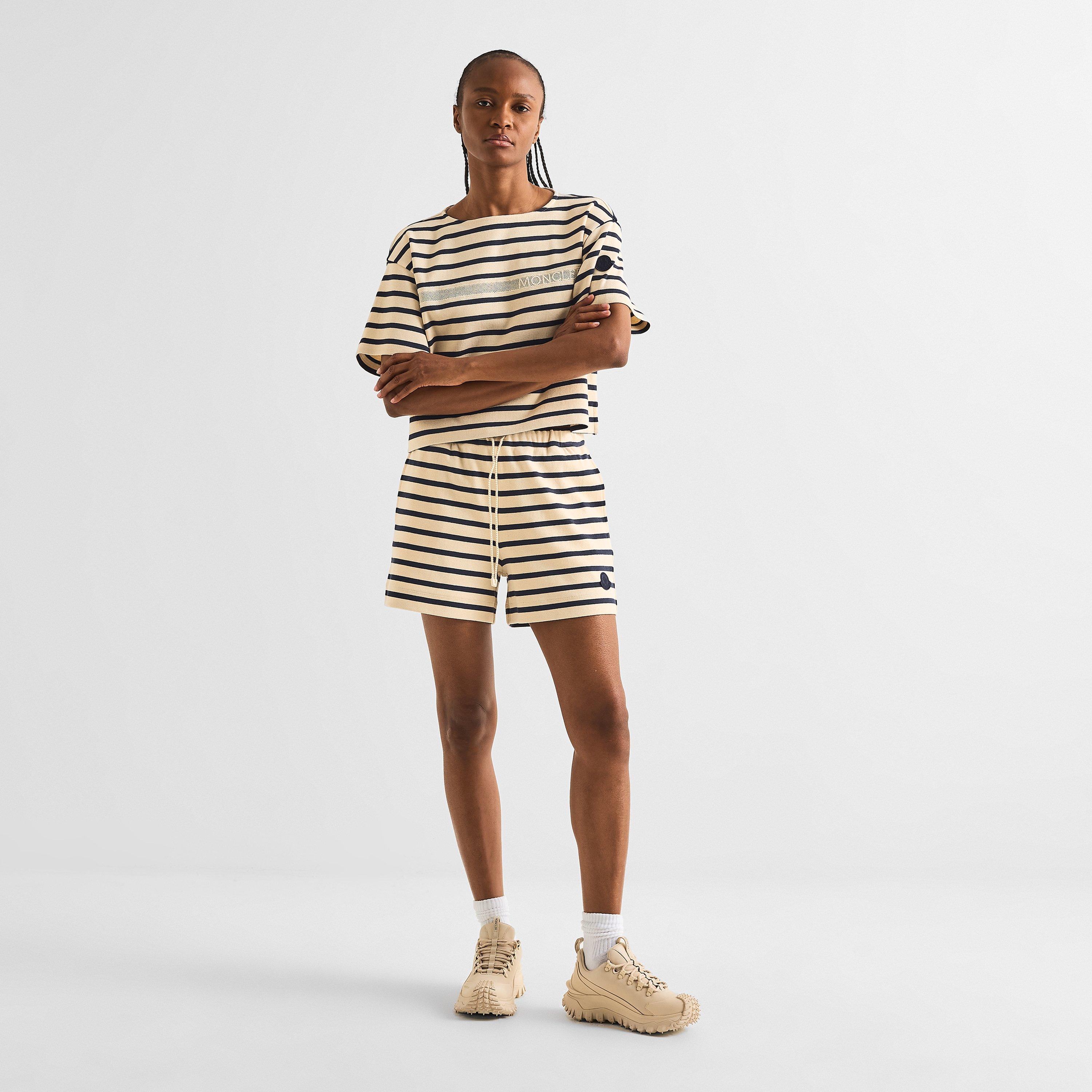 White F07 - Moncler - Women's Fleece Jogger Shorts - 6