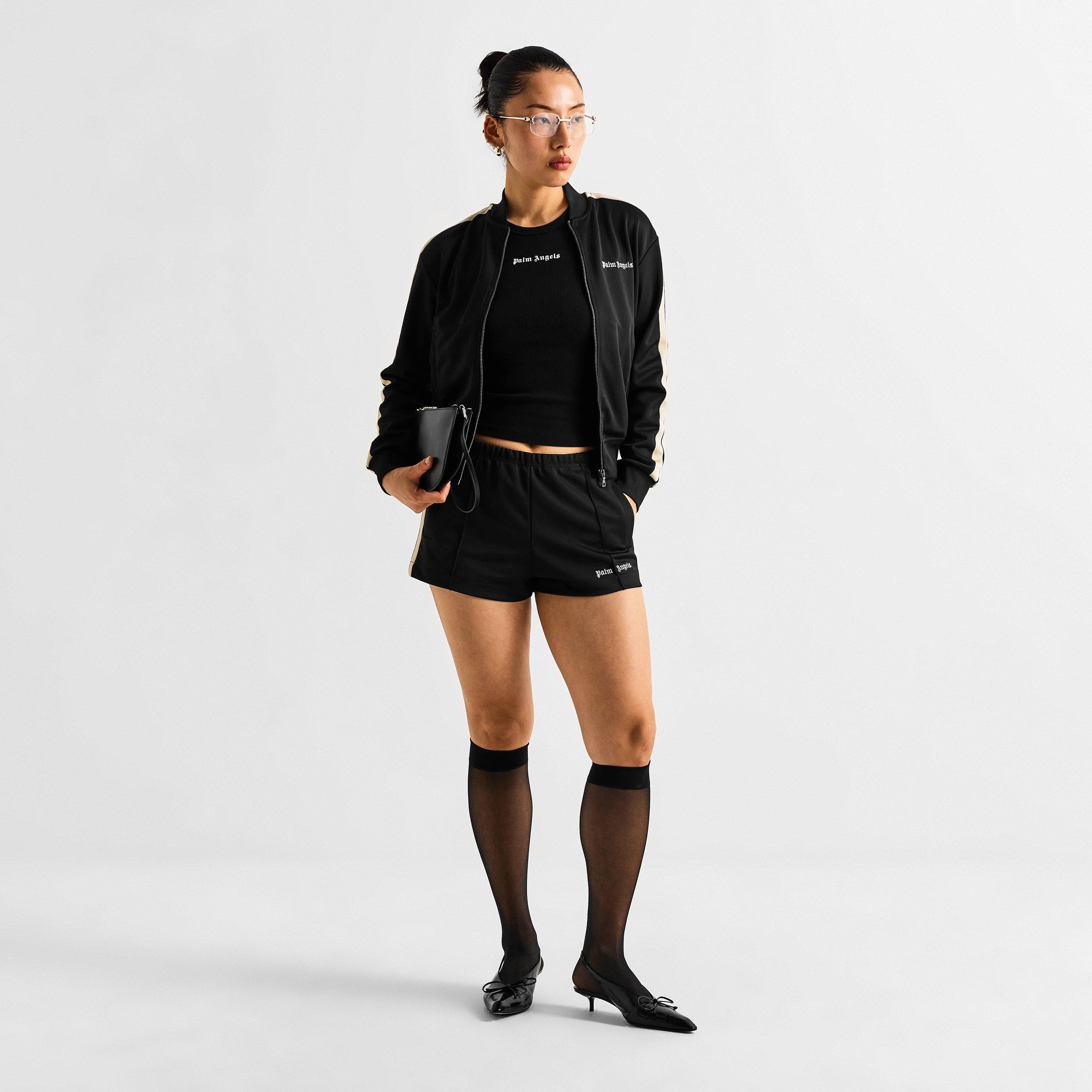Black - Palm Angels - Women's Fleece Jogger Shorts - 6