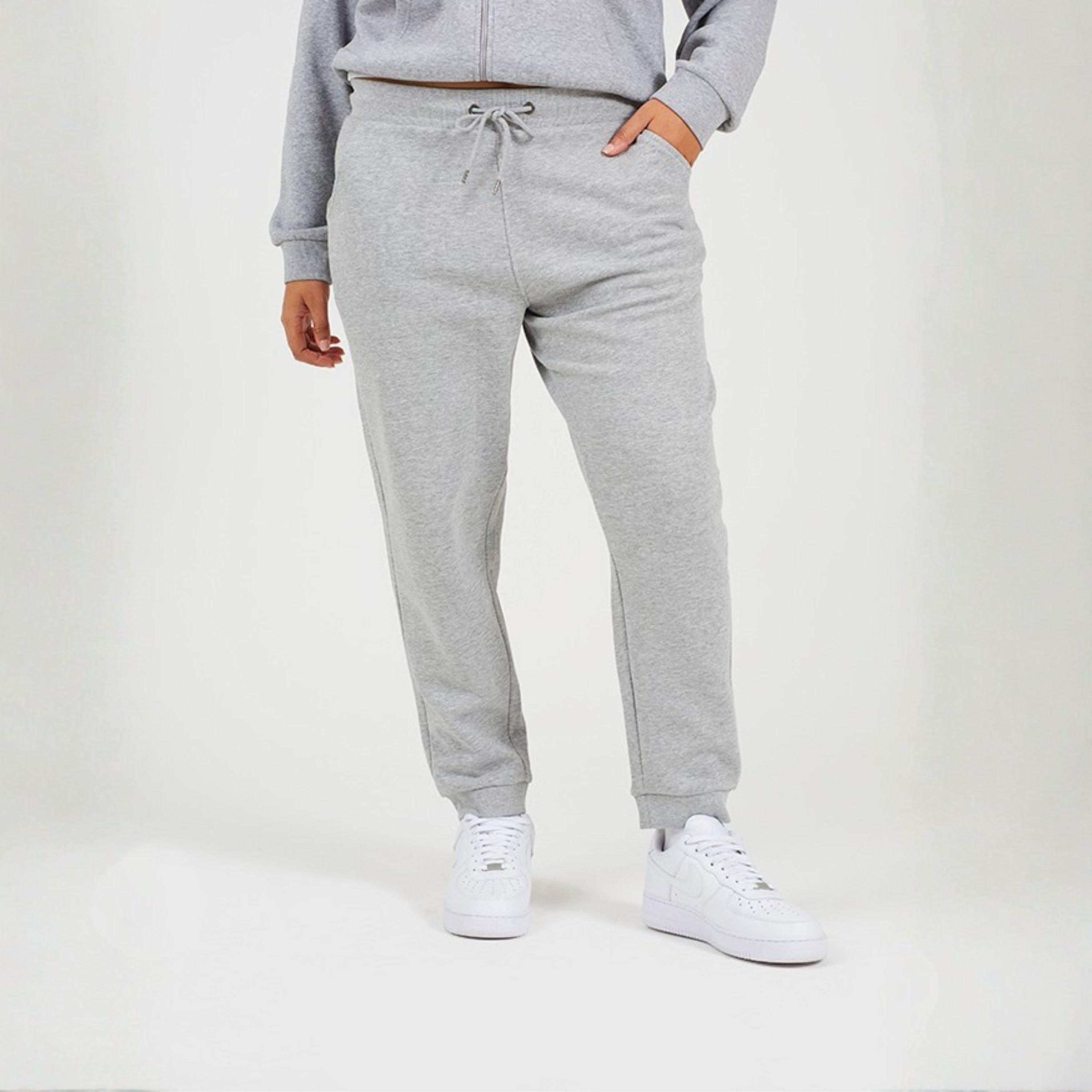 Brave Soul Women's Plus Size Solid Colour Jogging Bottoms - Grey Marl - 20 (3XL)