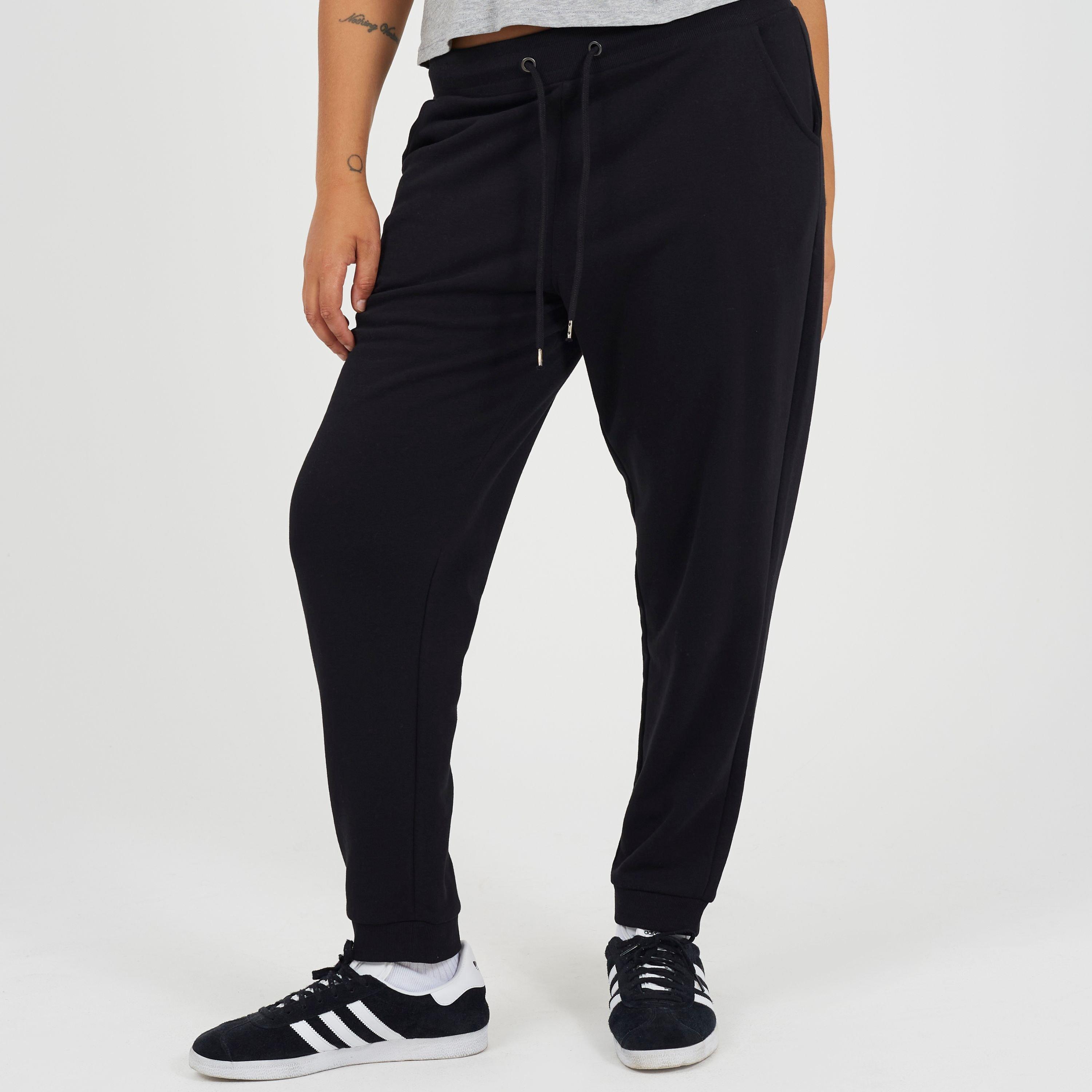 Brave Soul Women's Plus Size Solid Colour Jogging Bottoms - Black - 20 (3XL)