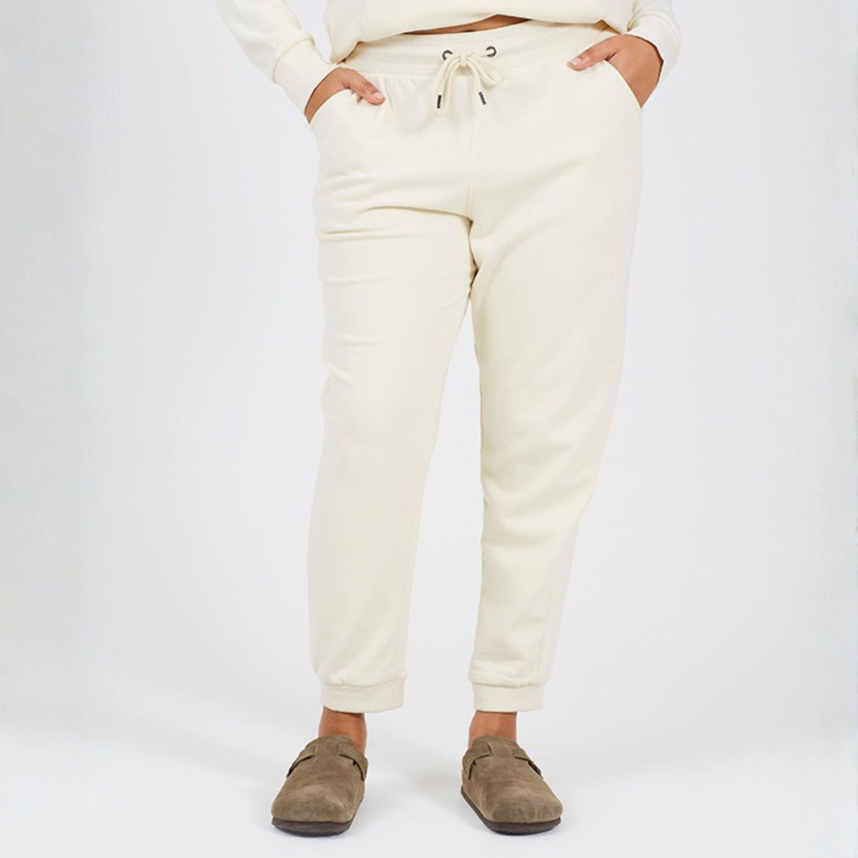 Brave Soul Women's Plus Size Solid Colour Jogging Bottoms - Cream - 20 (3XL)