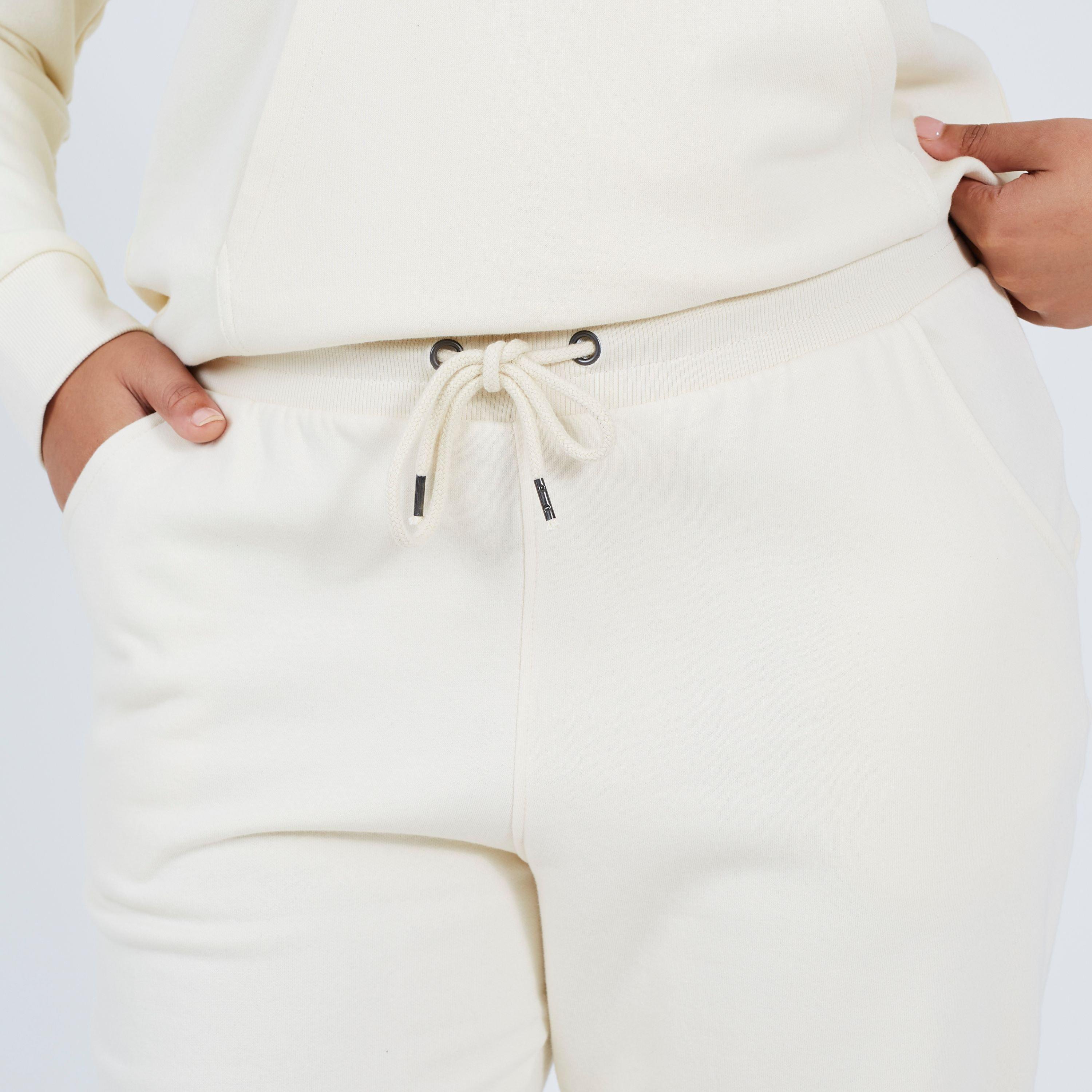Cream - Brave Soul - Womens Plus Size Solid Colour Jogging Bottoms - 3