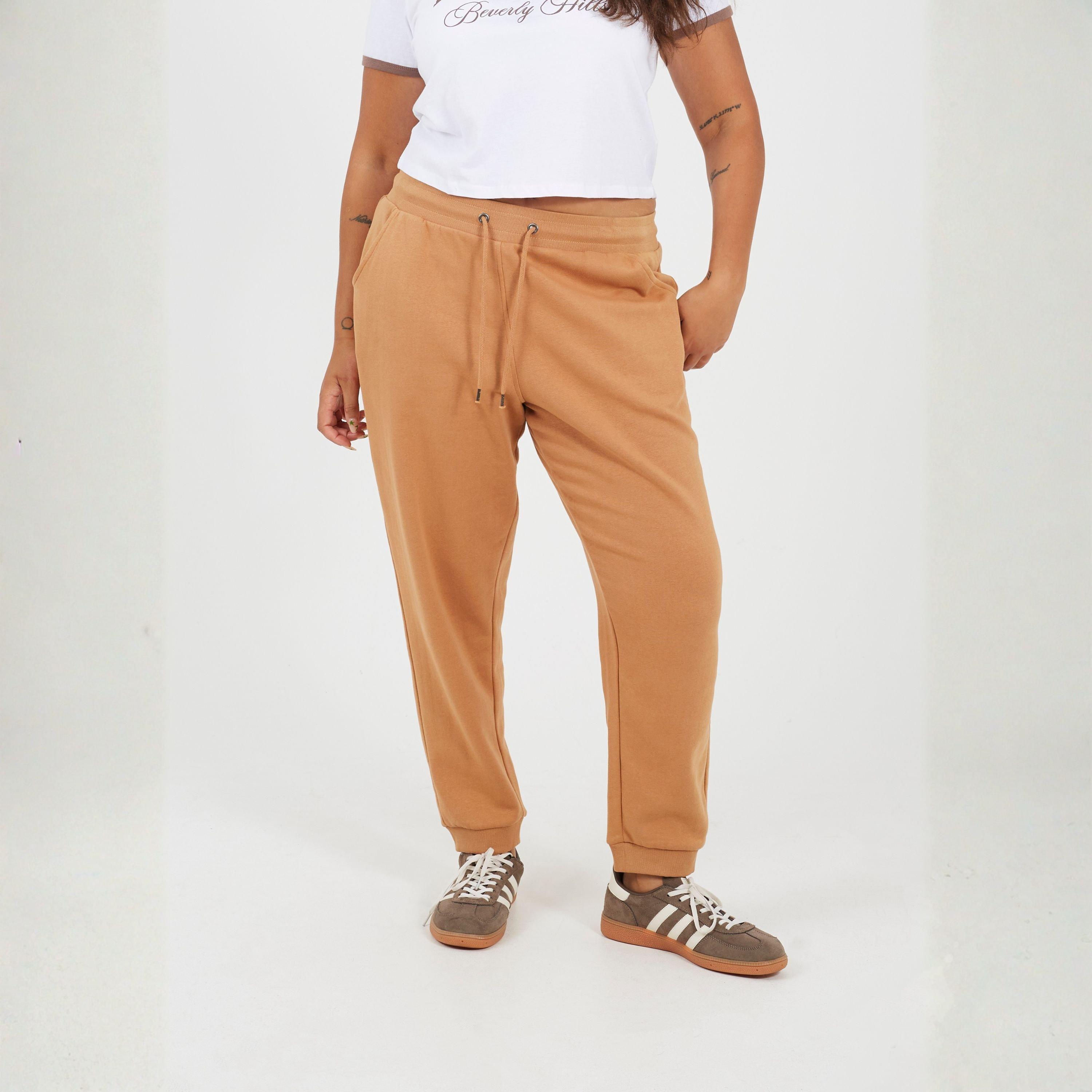 Brave Soul Women's Plus Size Solid Colour Jogging Bottoms - Camel - 20 (3XL)