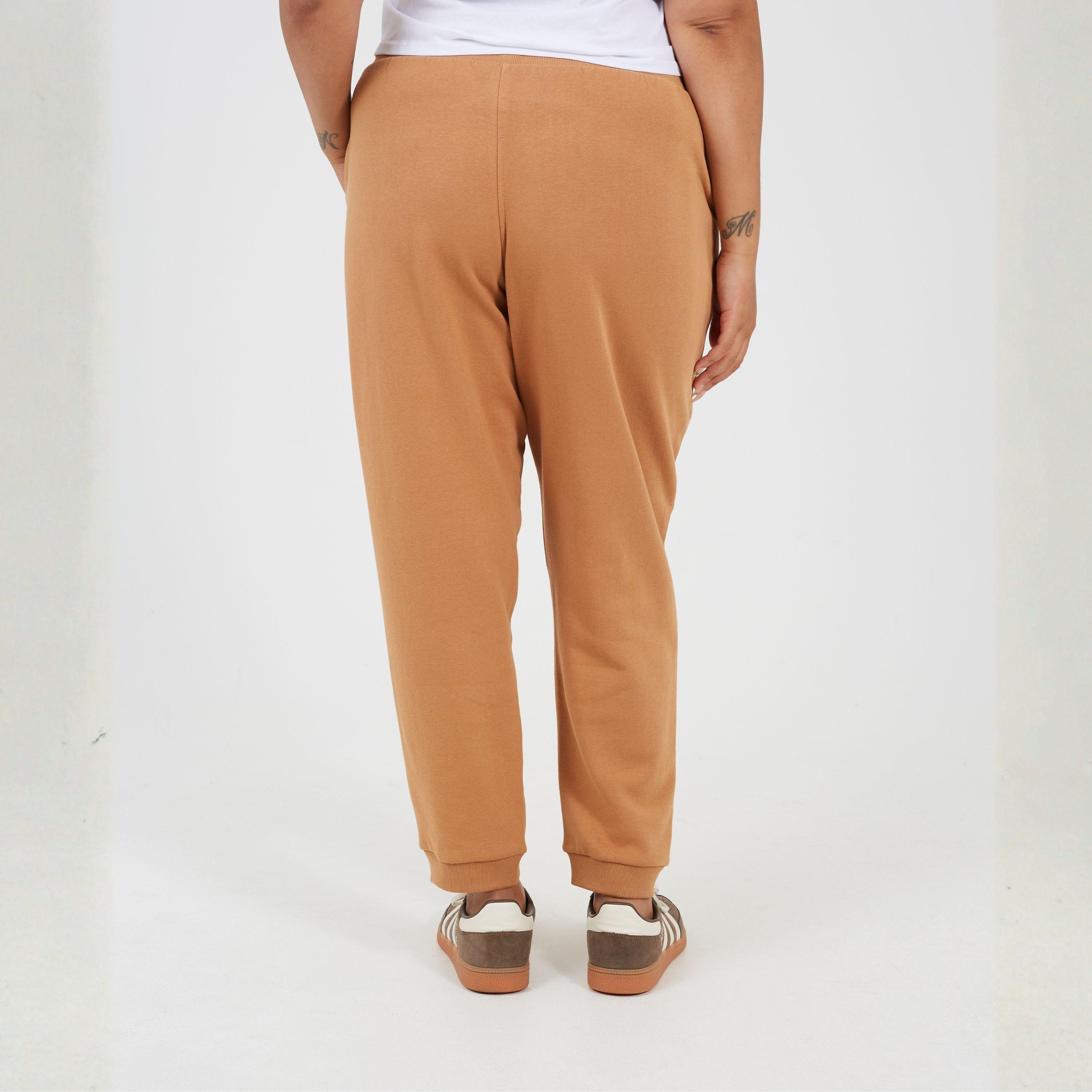 Camel - Brave Soul - Womens Plus Size Solid Colour Jogging Bottoms - 2