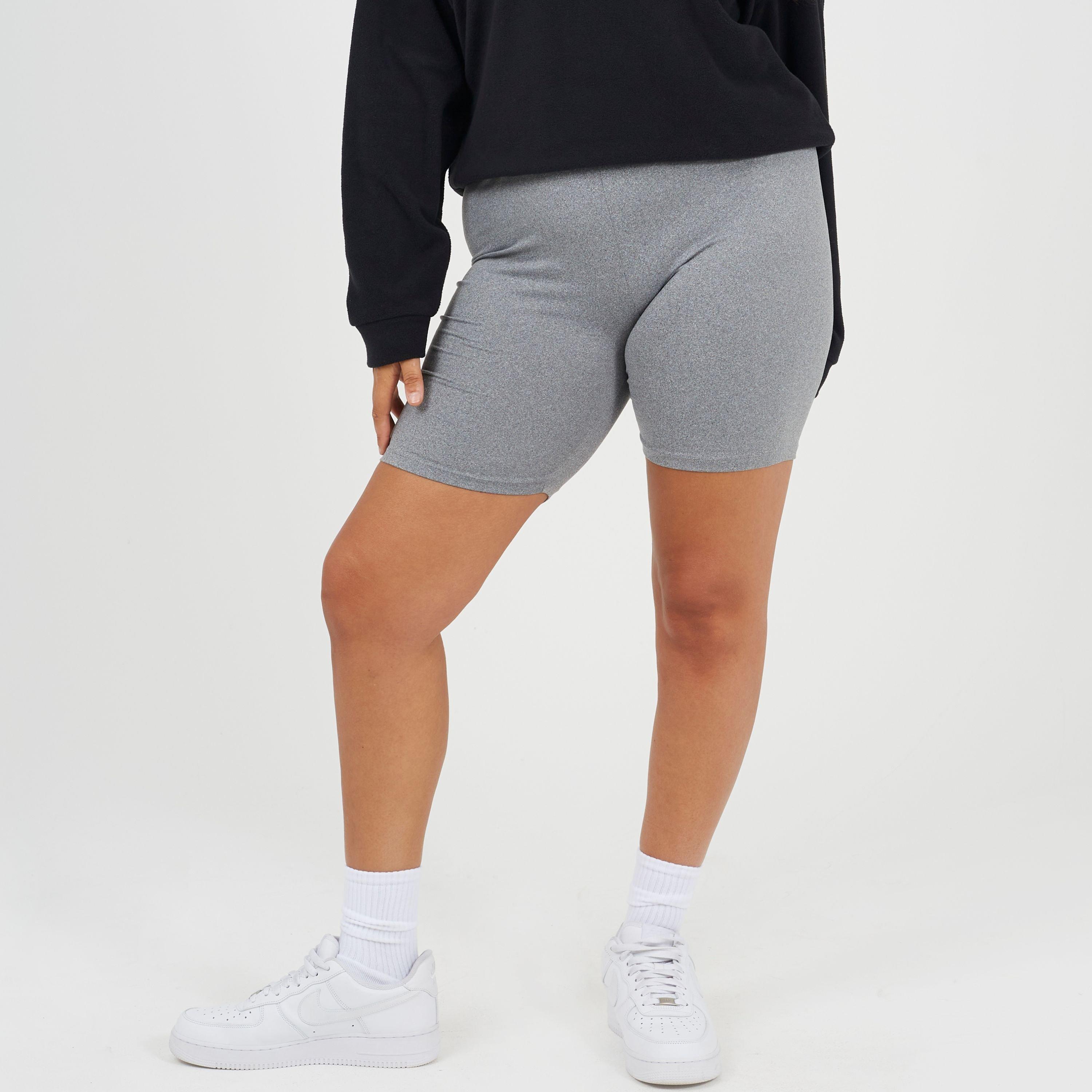 Brave Soul Women's Plus Size Cycling Shorts Grey Marl - 24 (5XL)