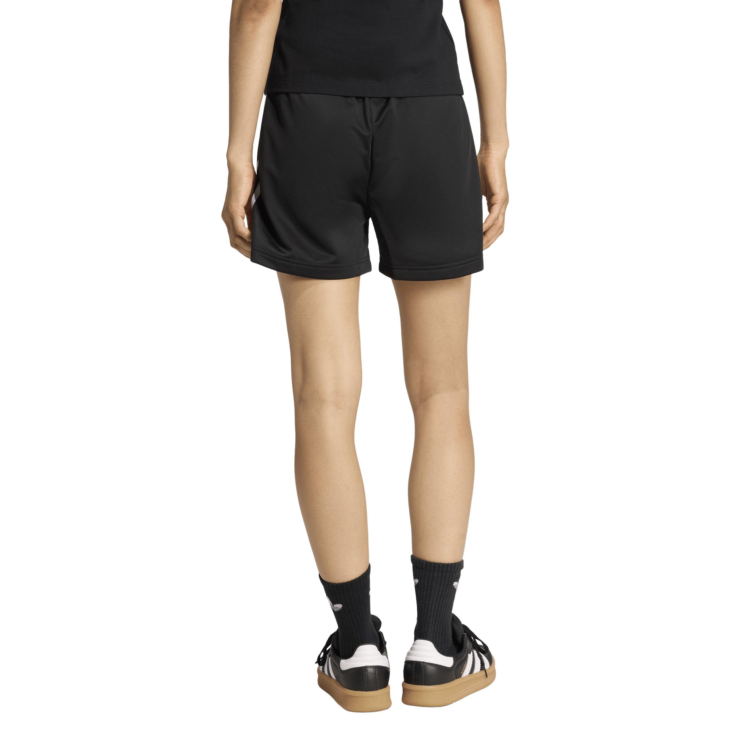 Black/White - adidas Originals - Women's Firebird Fleece Jogger Shorts - 3