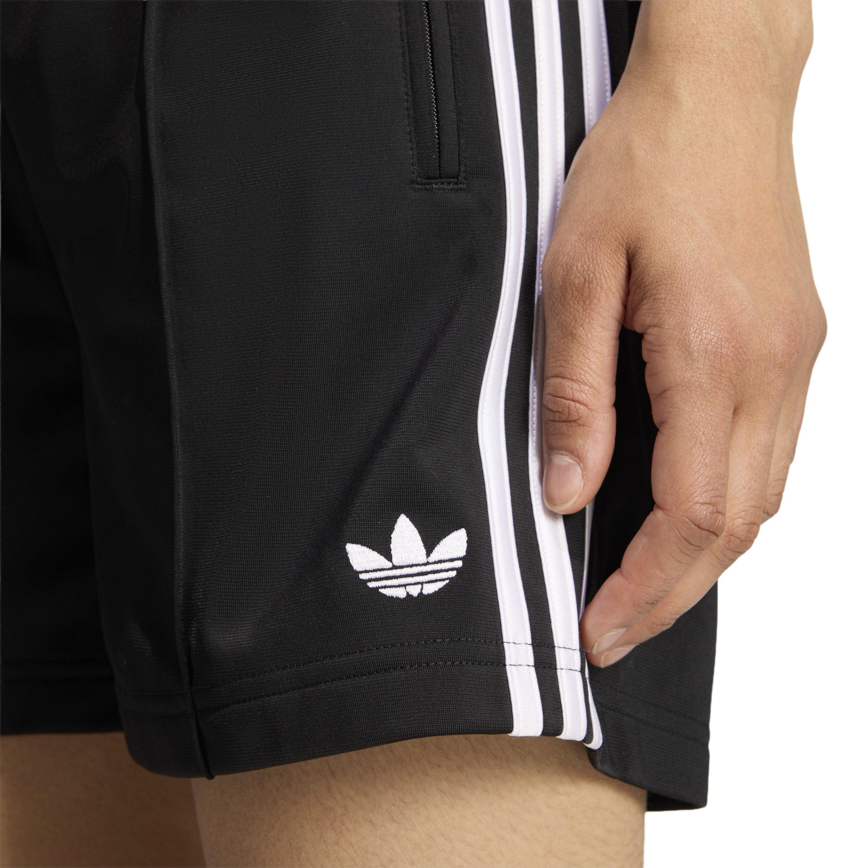 Black/White - adidas Originals - Women's Firebird Fleece Jogger Shorts - 5