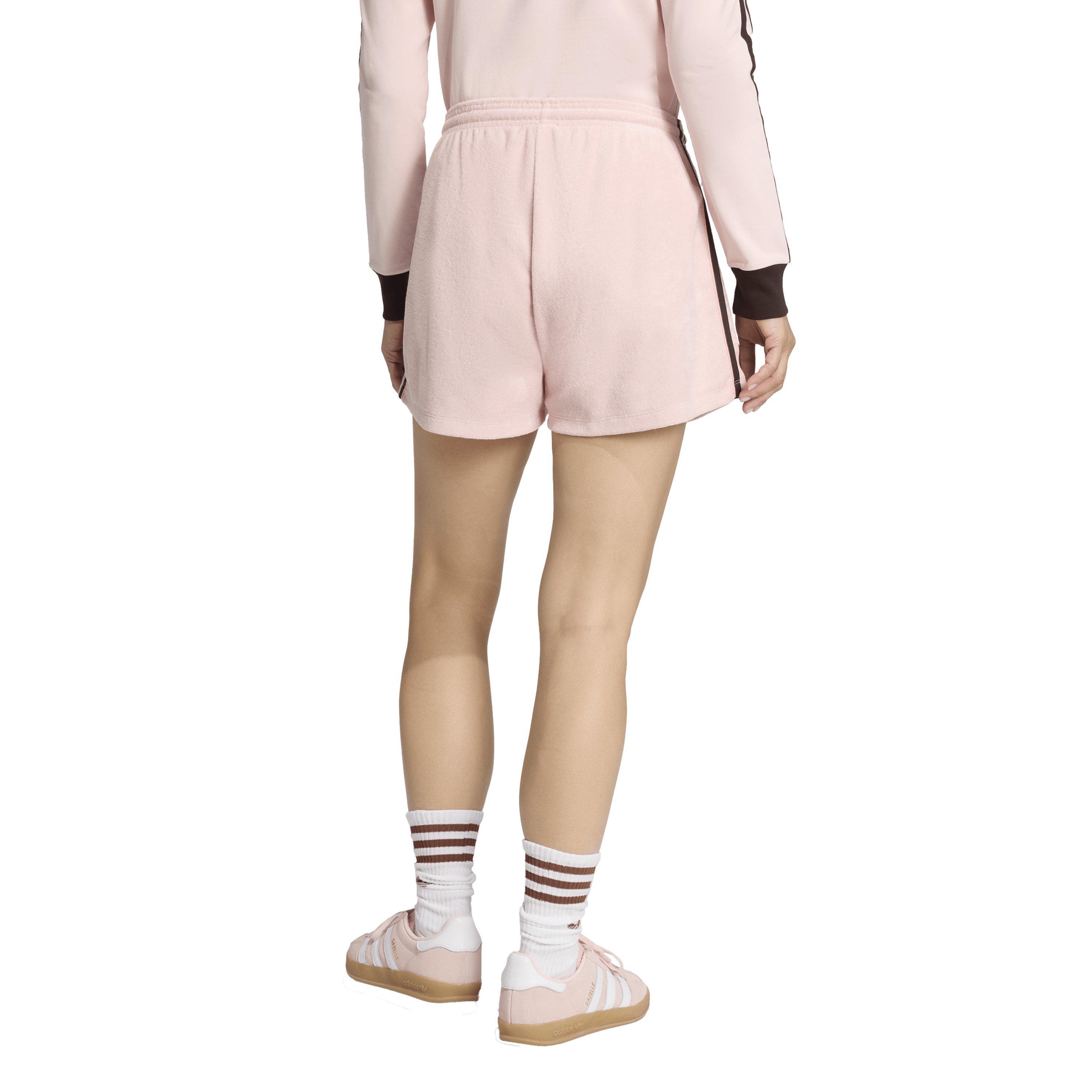 Sandy Pink - adidas Originals - Womens Terry Towel Firebird Shorts - 3