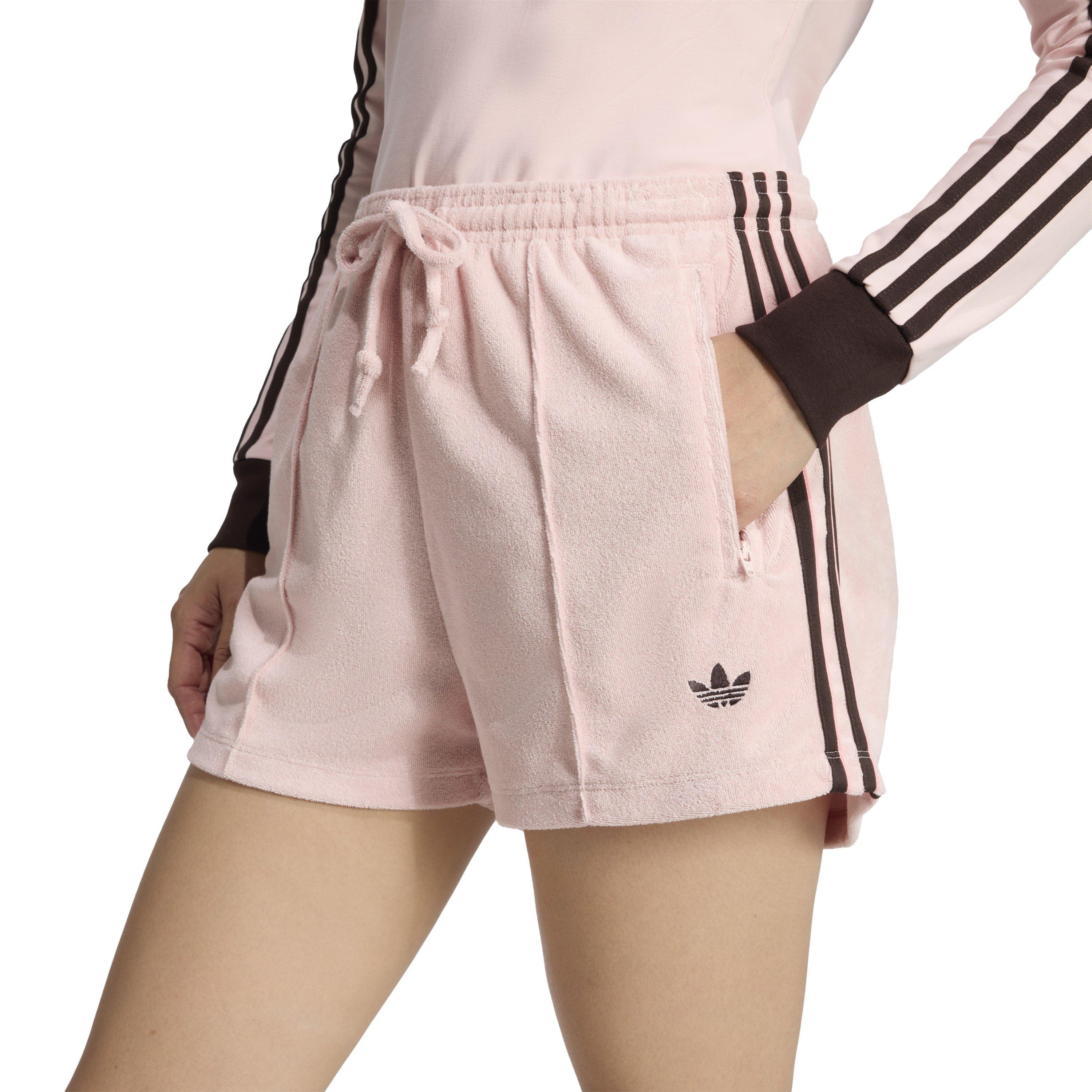Sandy Pink - adidas Originals - Womens Terry Towel Firebird Shorts - 4