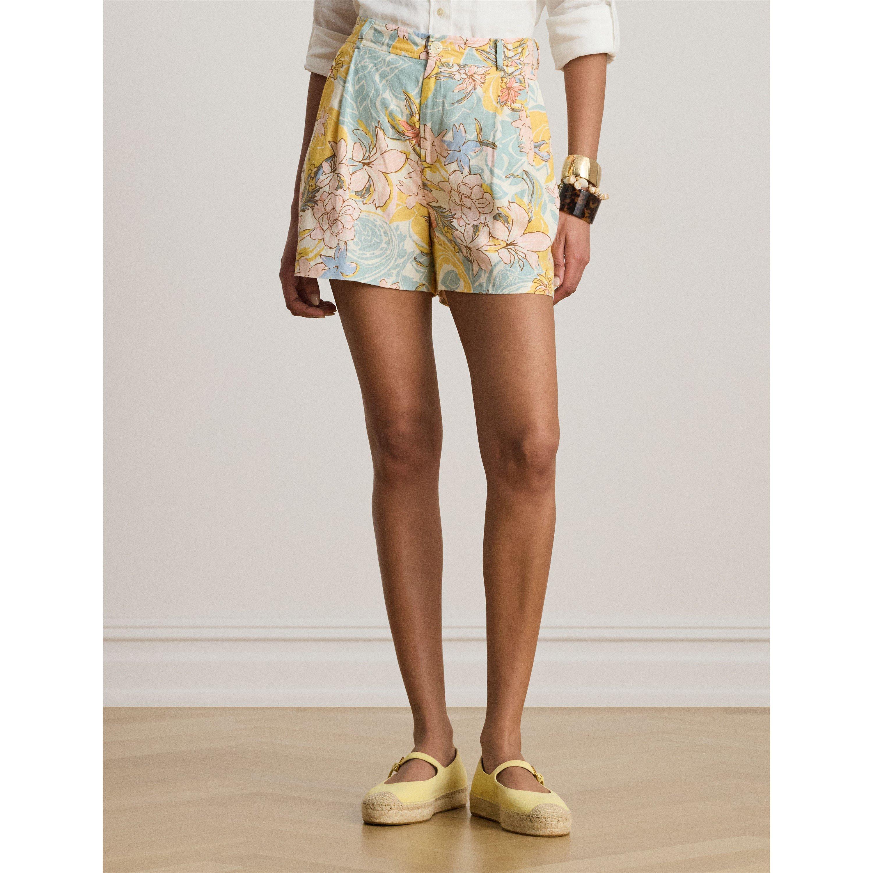 CREAM/BLU MULTI - Lauren by Ralph Lauren - LRL Printed Shorts Ld62 - 2