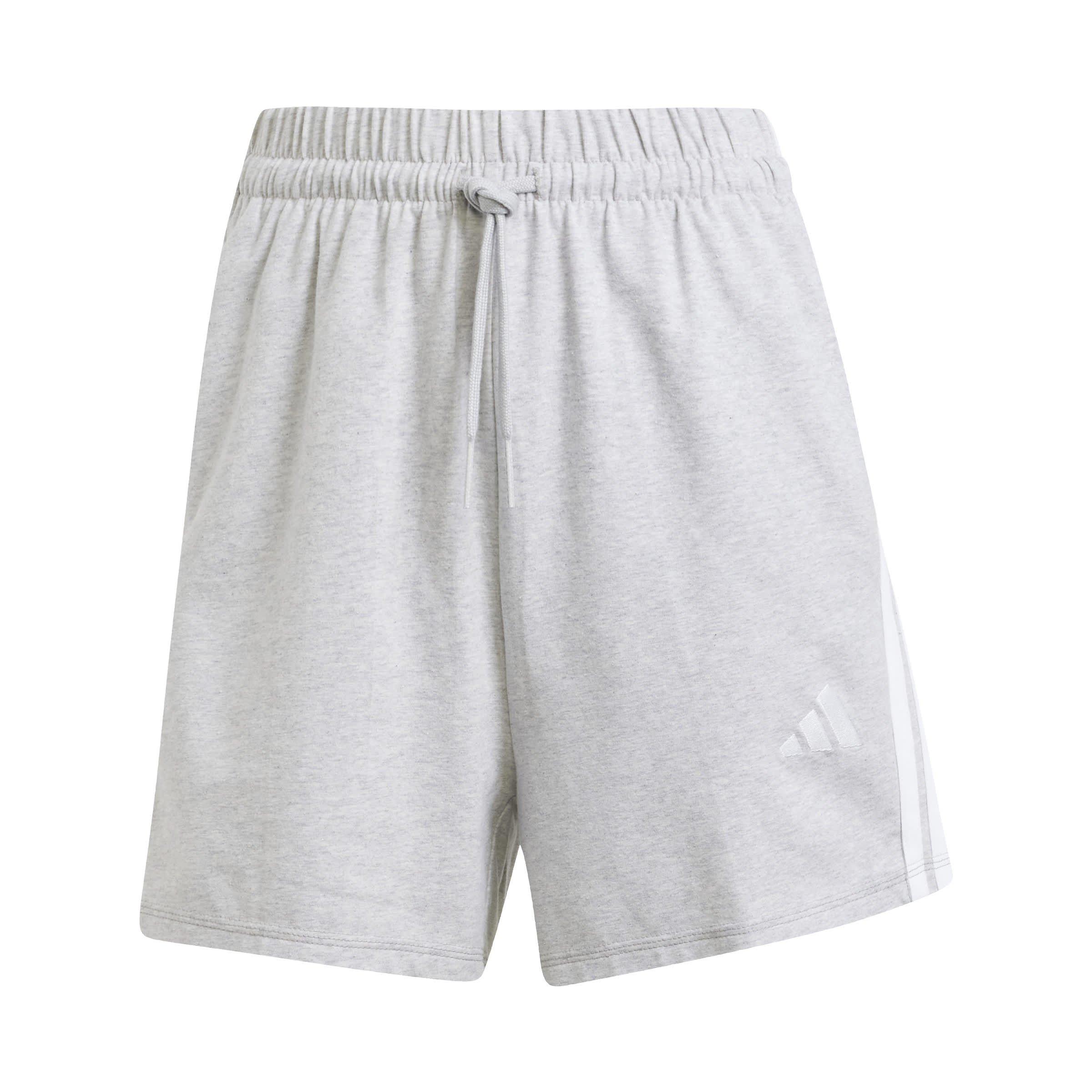 Adidas Women's Essentials 3 Stripe Shorts - Grey - XS (4-6)