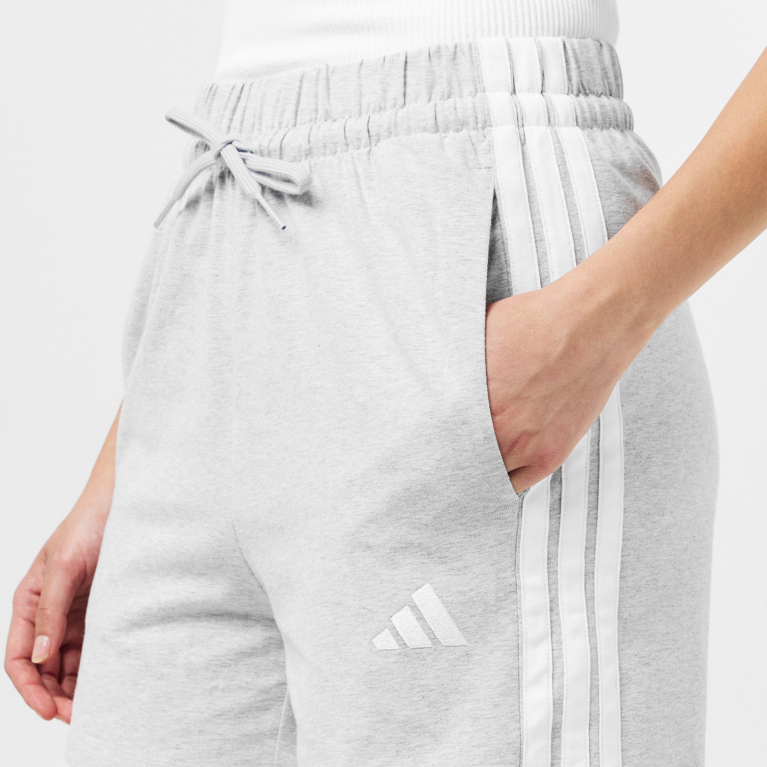 Grijs - adidas - Essentials 3 Stripe Shorts Womens - 5