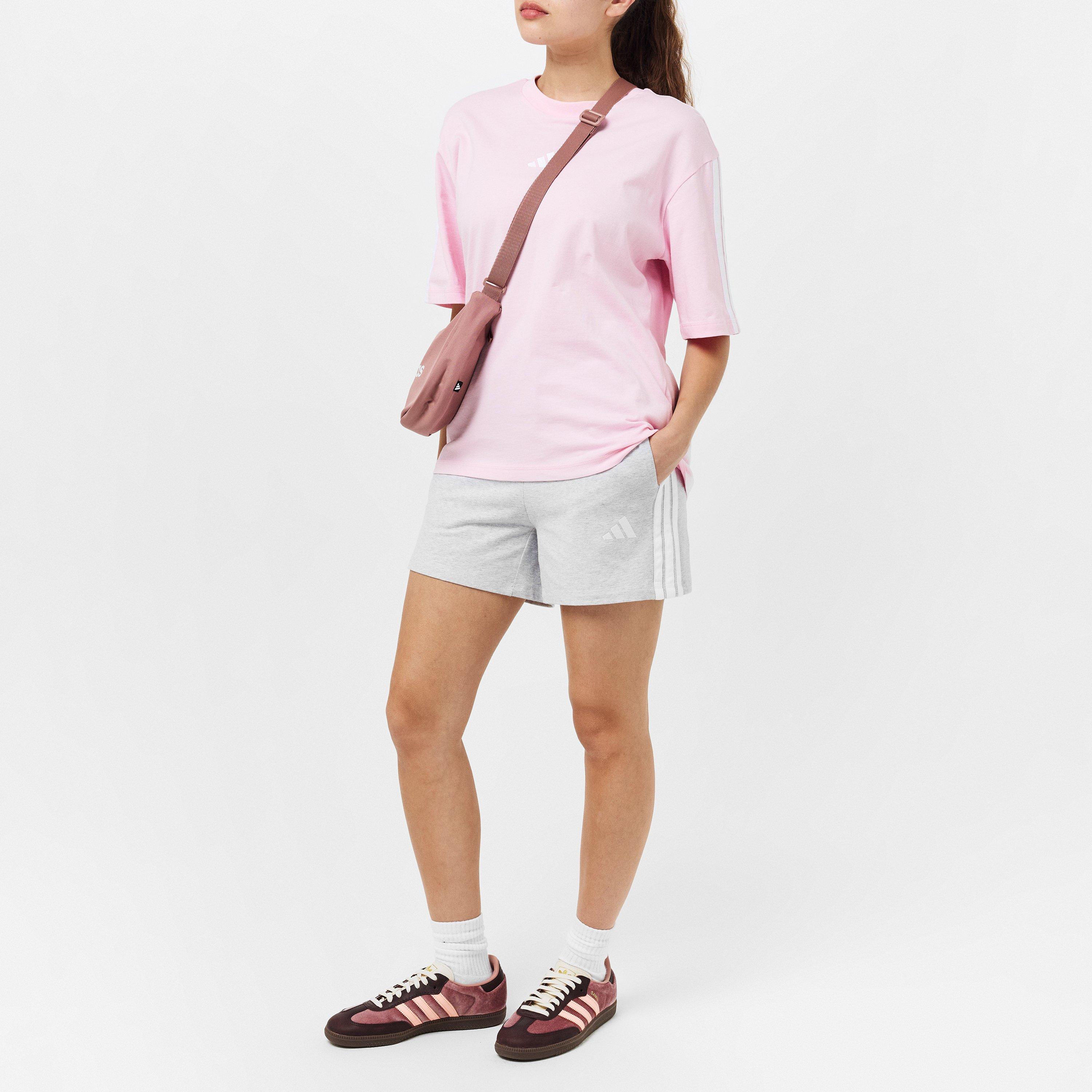 Grijs - adidas - Essentials 3 Stripe Shorts Womens - 7