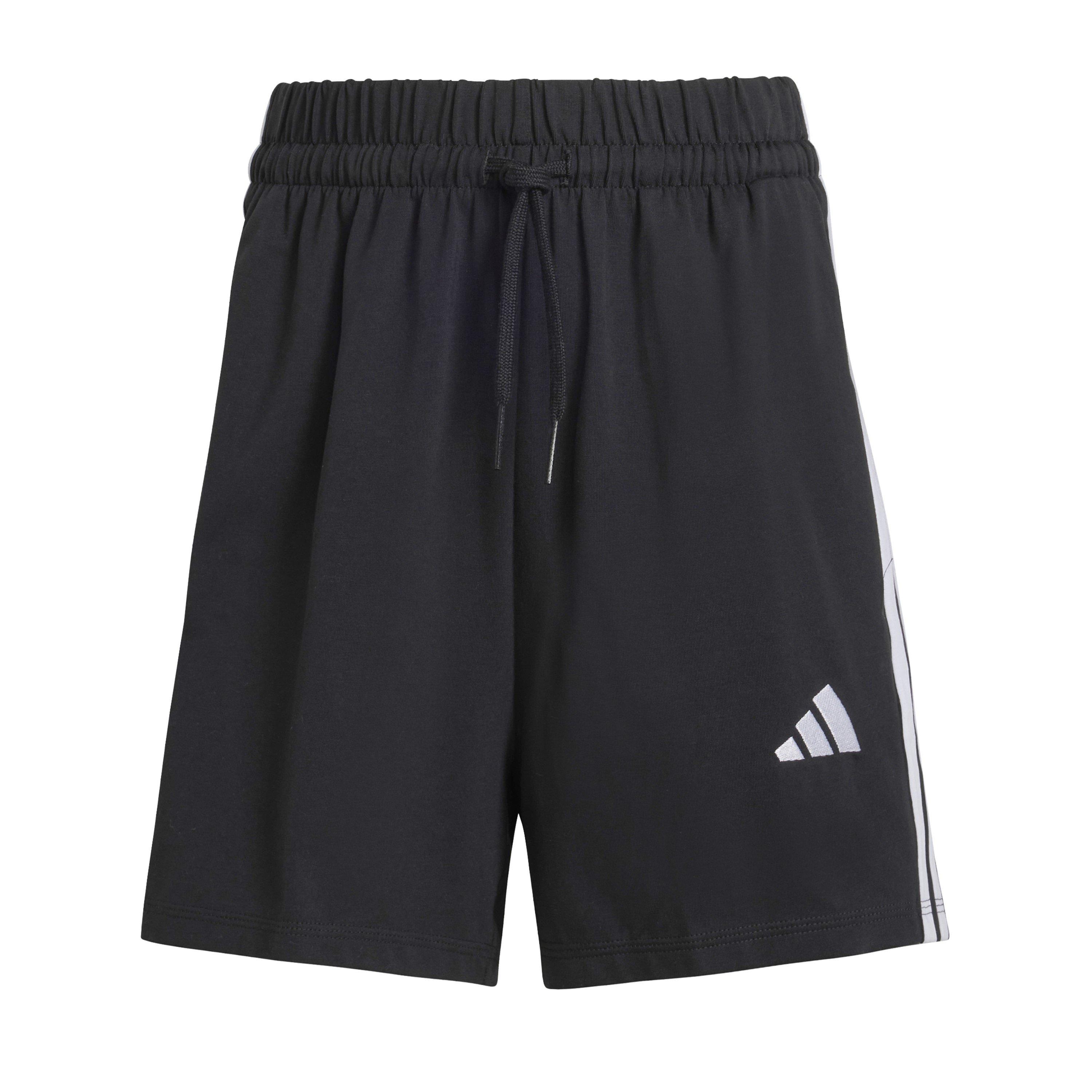 Preto/Branco - adidas - Essentials 3 Stripe Shorts Womens - 1
