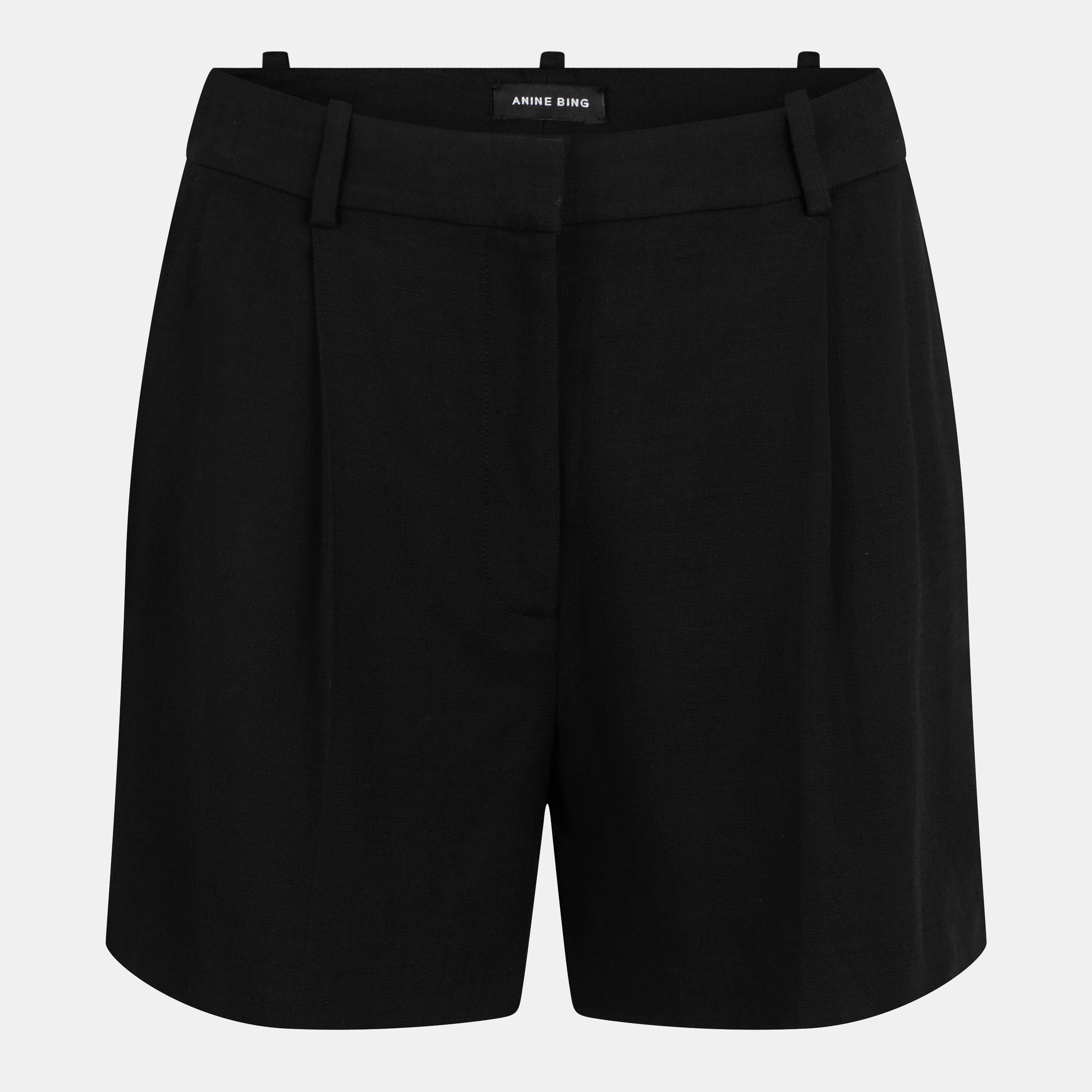 Anine Bing Womens Trent Shorts - Black - Size 10 (S)