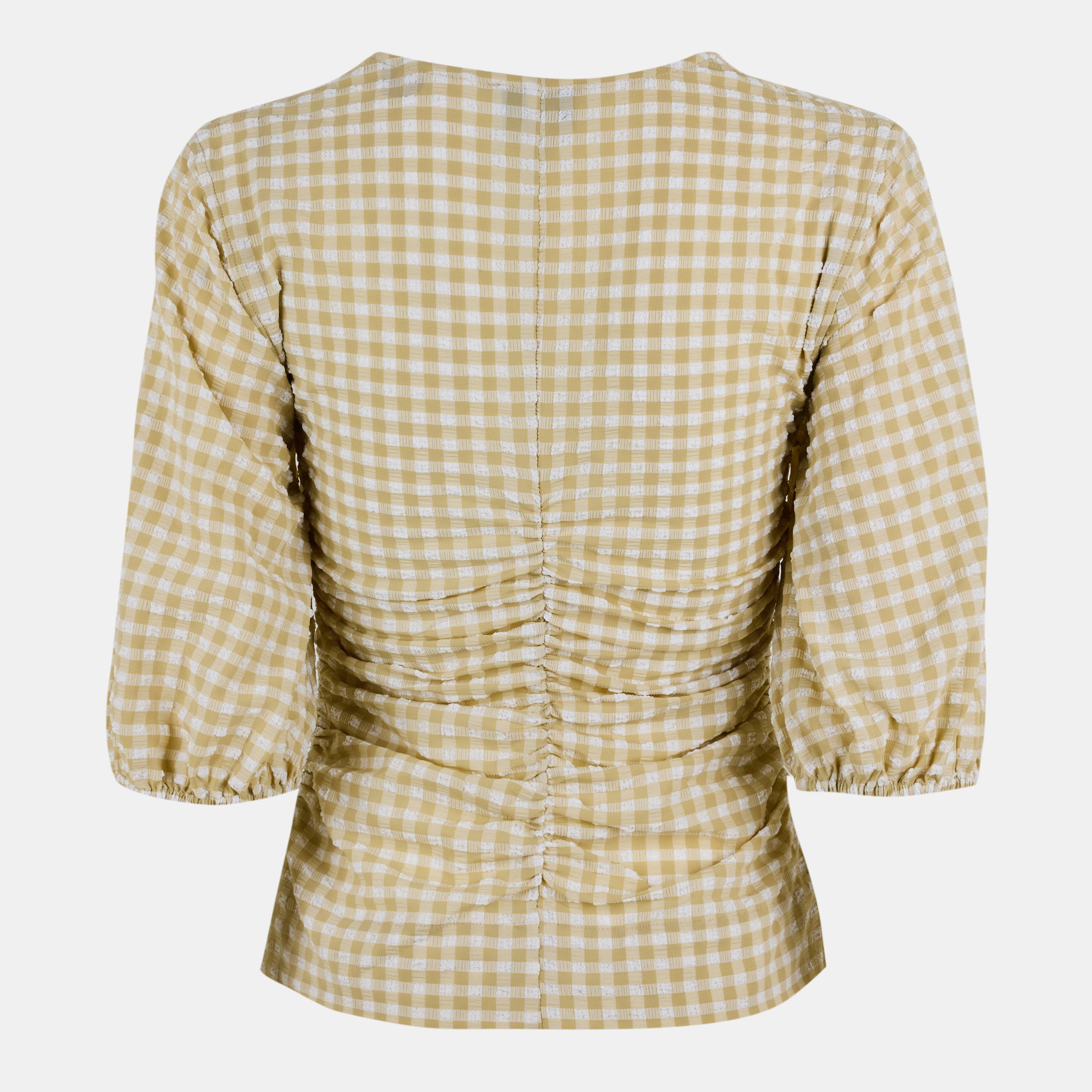 Pale Khaki - Ganni - Ganni Gthrd Blouse Ld99 - 2