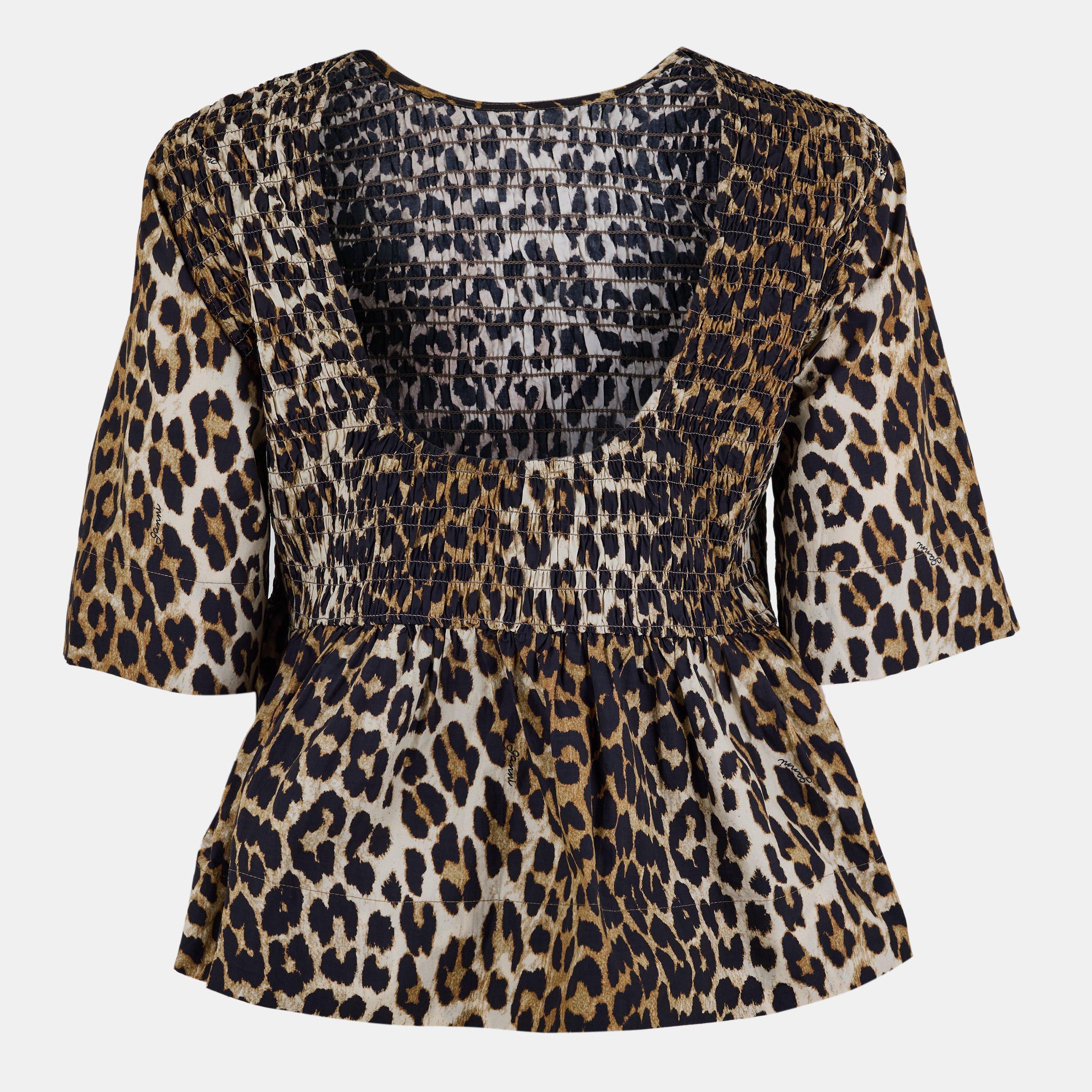 Leopard - Ganni - Ganni Smock Blouse Ld99 - 2