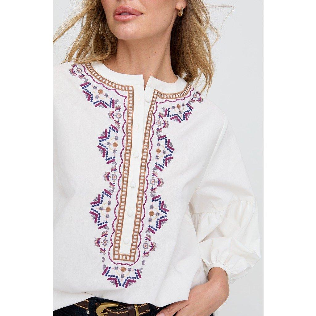 Cream - Raffya - Raffya Anai Blouse Ld61 - 2