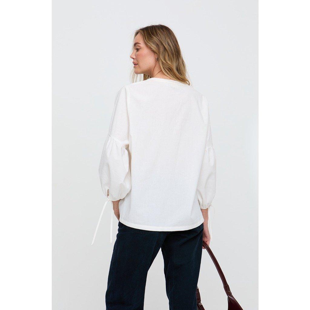 Cream - Raffya - Raffya Anai Blouse Ld61 - 4