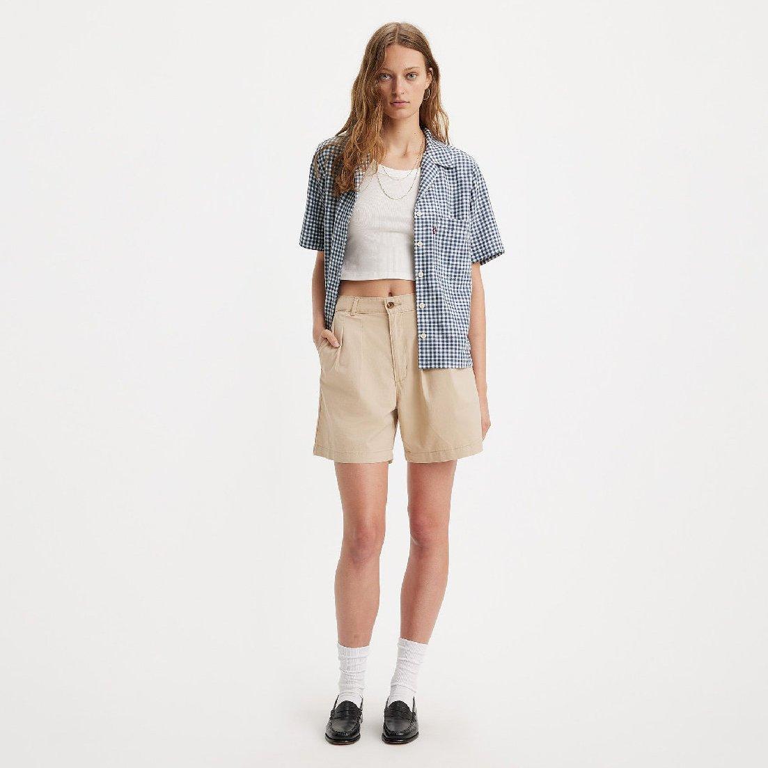 Safari - Levis - Women's Pleated Tailored Shorts - 3