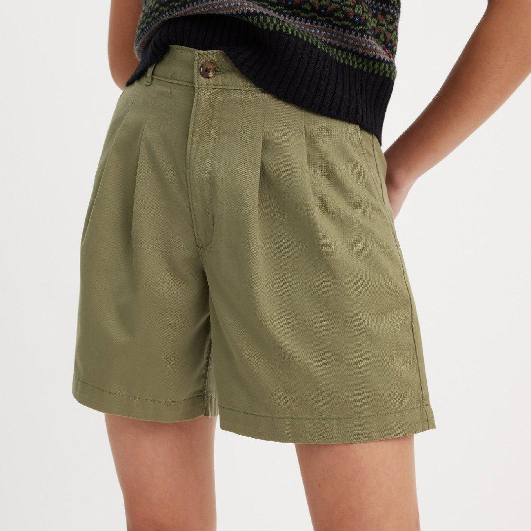 Deep Lichen Grn - Levis - Levis Pleated Trouser Short Deep Lic - 2