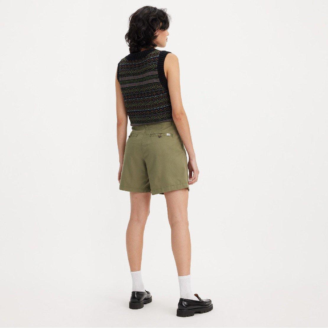 Deep Lichen Grn - Levis - Levis Pleated Trouser Short Deep Lic - 4
