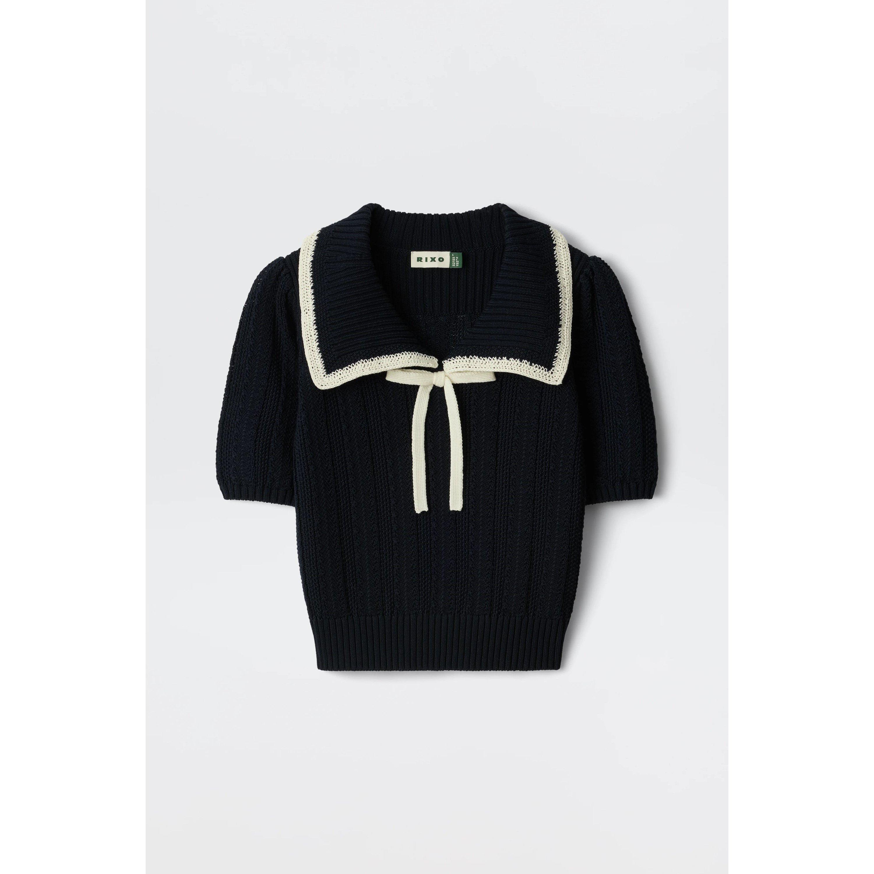 Deep Navy - RIXO - Rixo Pippa Top Ld61 - 1