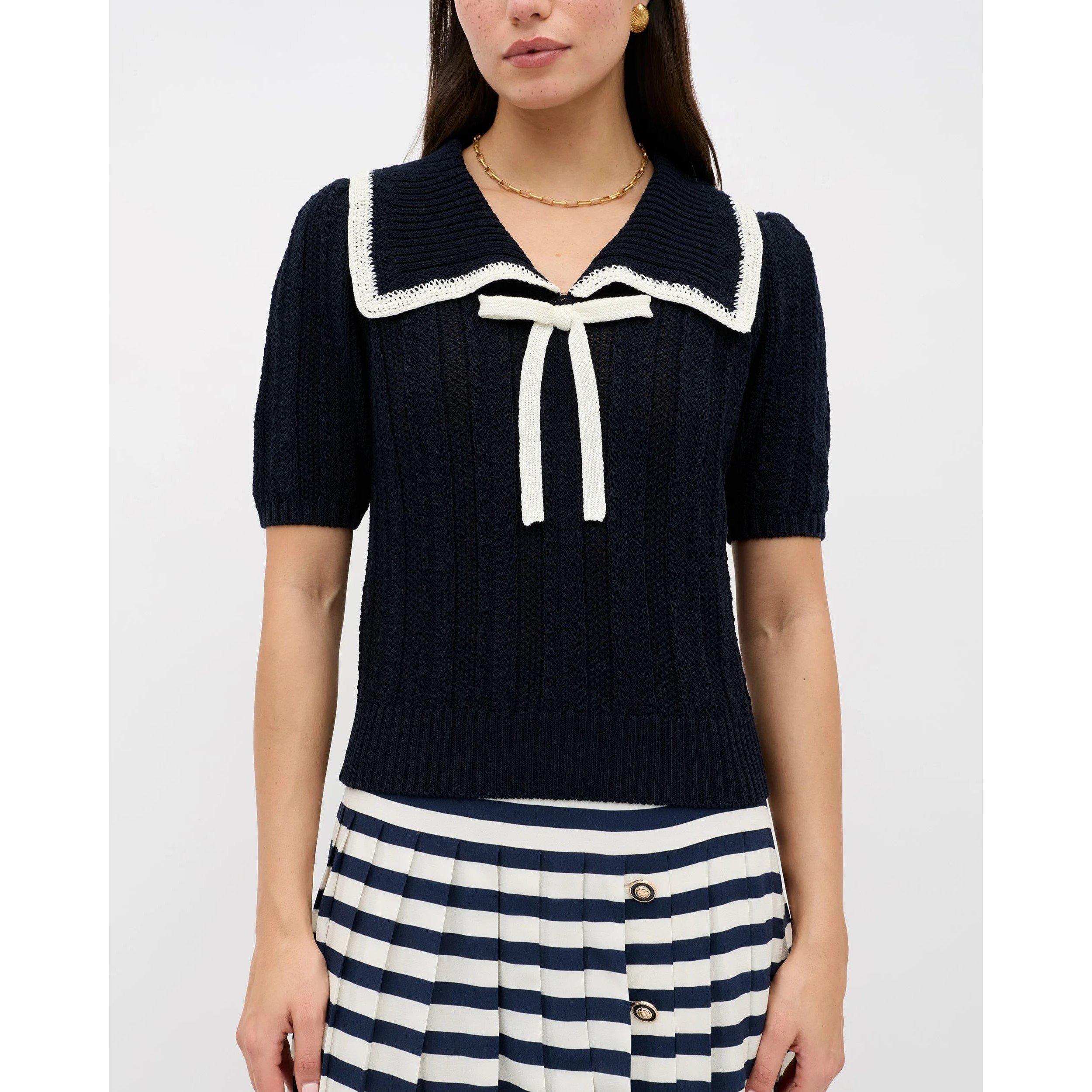 Deep Navy - RIXO - Rixo Pippa Top Ld61 - 2