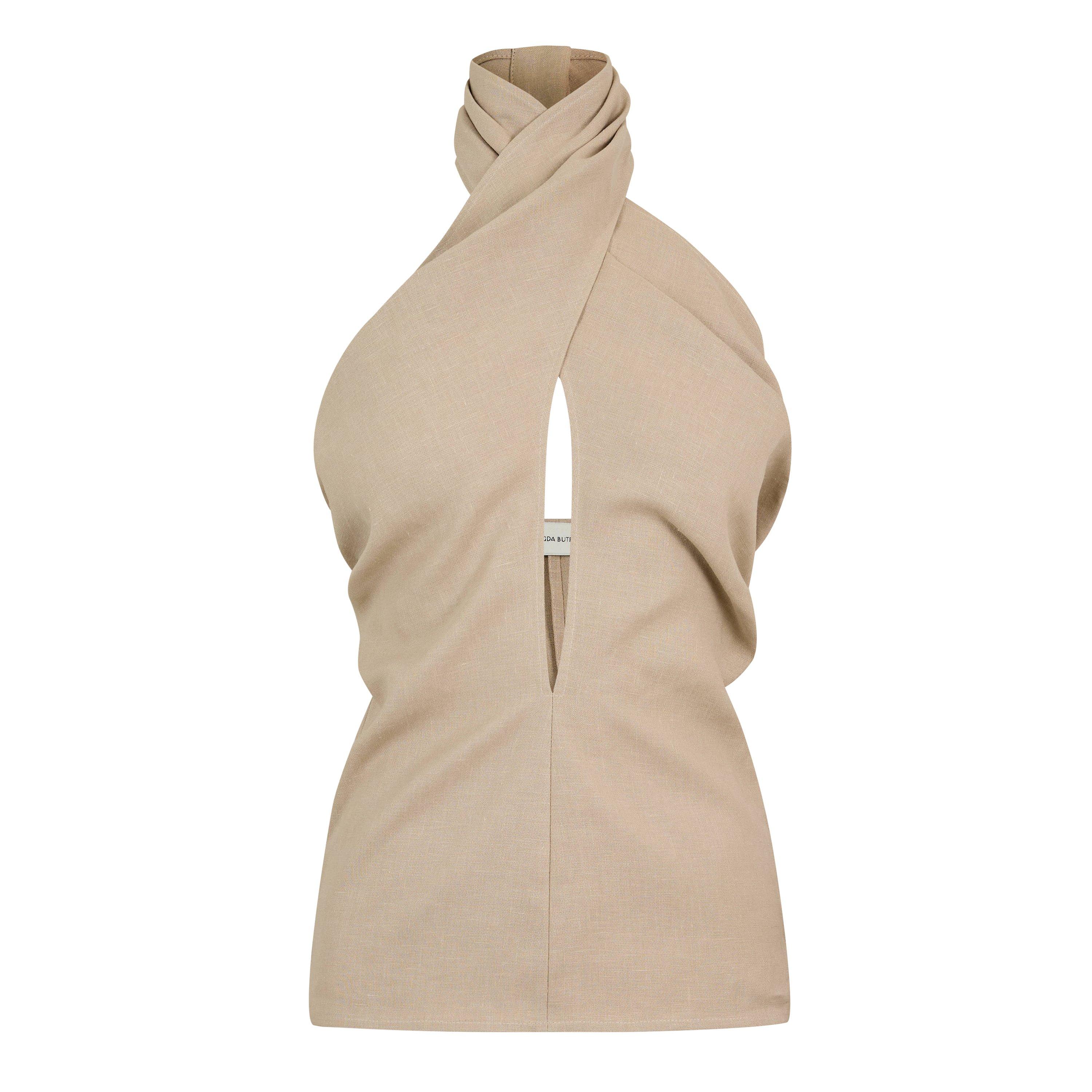 Beige - Magda Butrym - Women's Blouse 10 Short Sleeve - 1