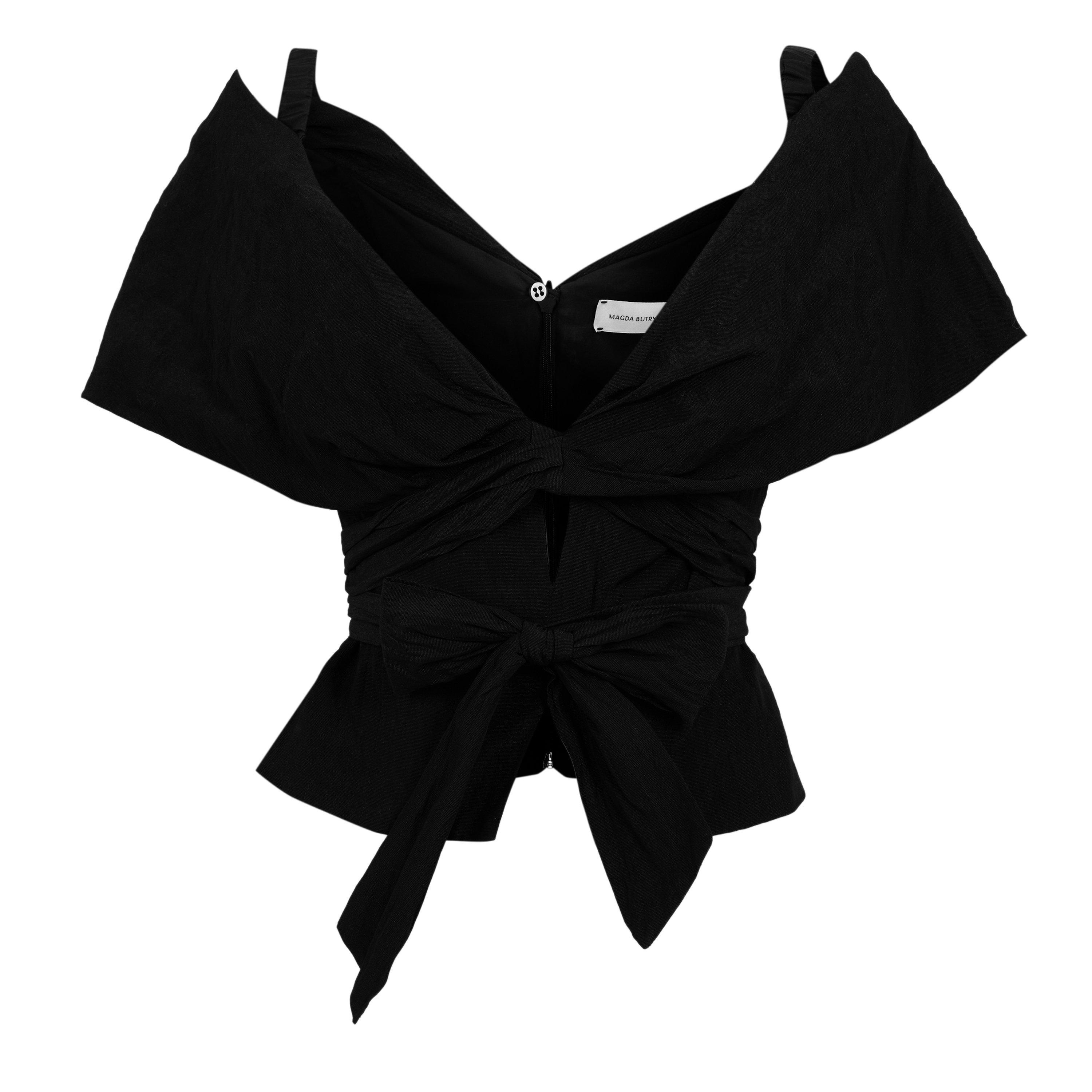 Black - Magda Butrym - Women's Blouse 11 Short Sleeve - 1