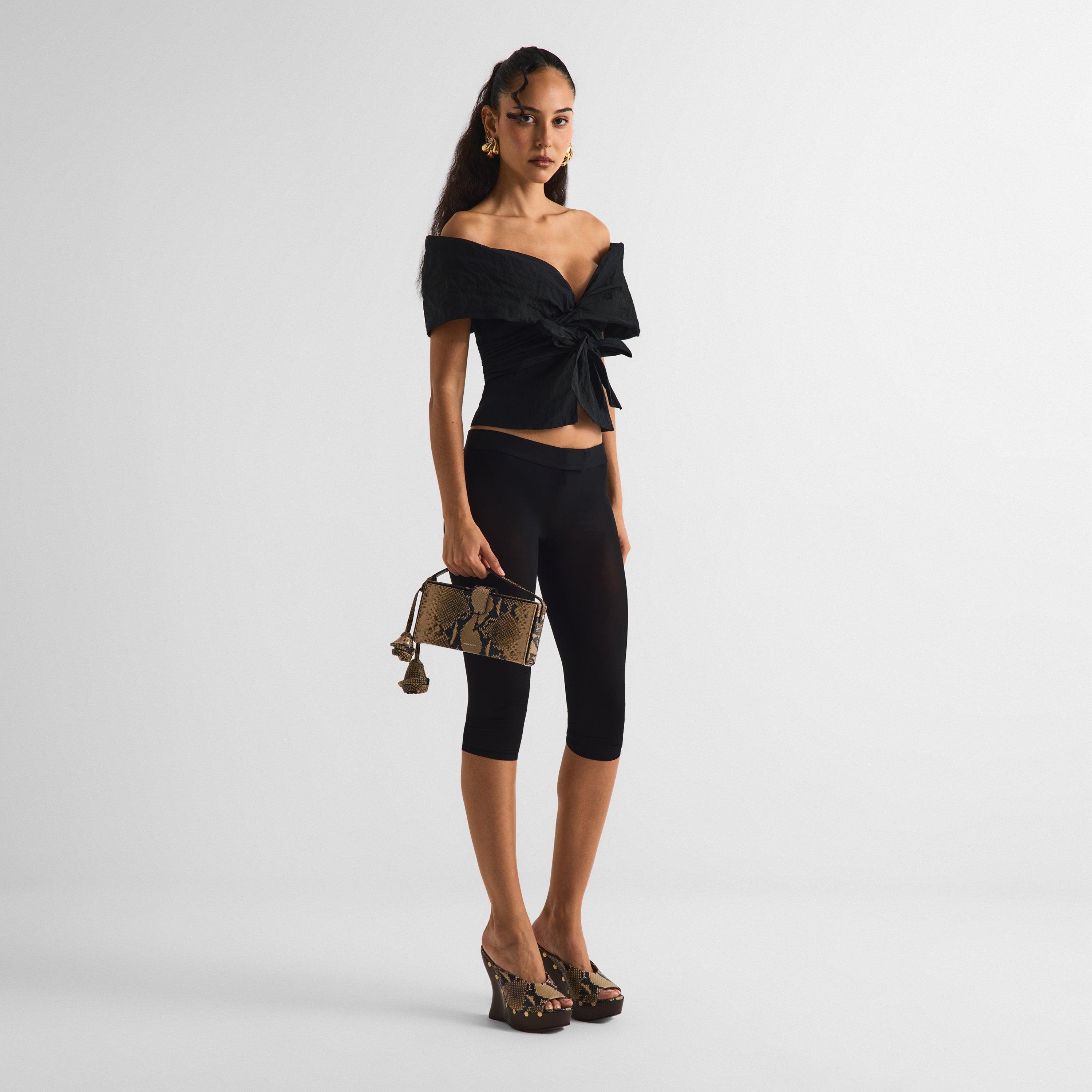 Black - Magda Butrym - Women's Blouse 11 Short Sleeve - 6