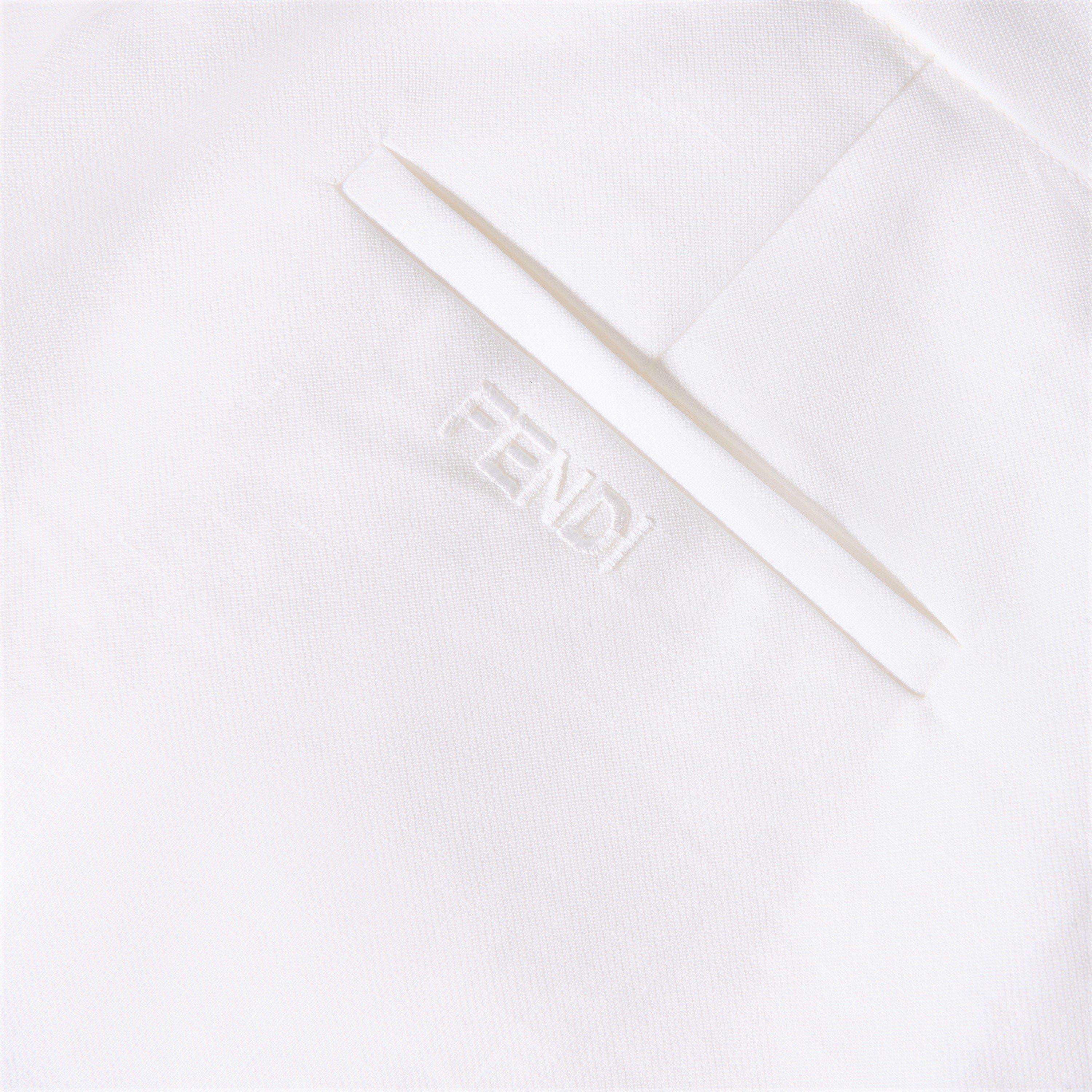 White - Fendi - Women's Linen Tailored Shorts - 3